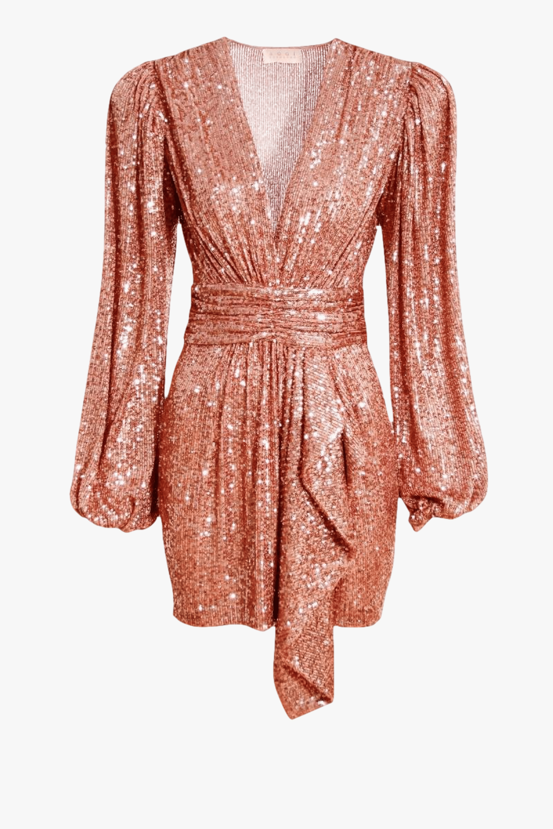 Dress Anastasia Apricot Brandy in Brown made by HALEWSKI