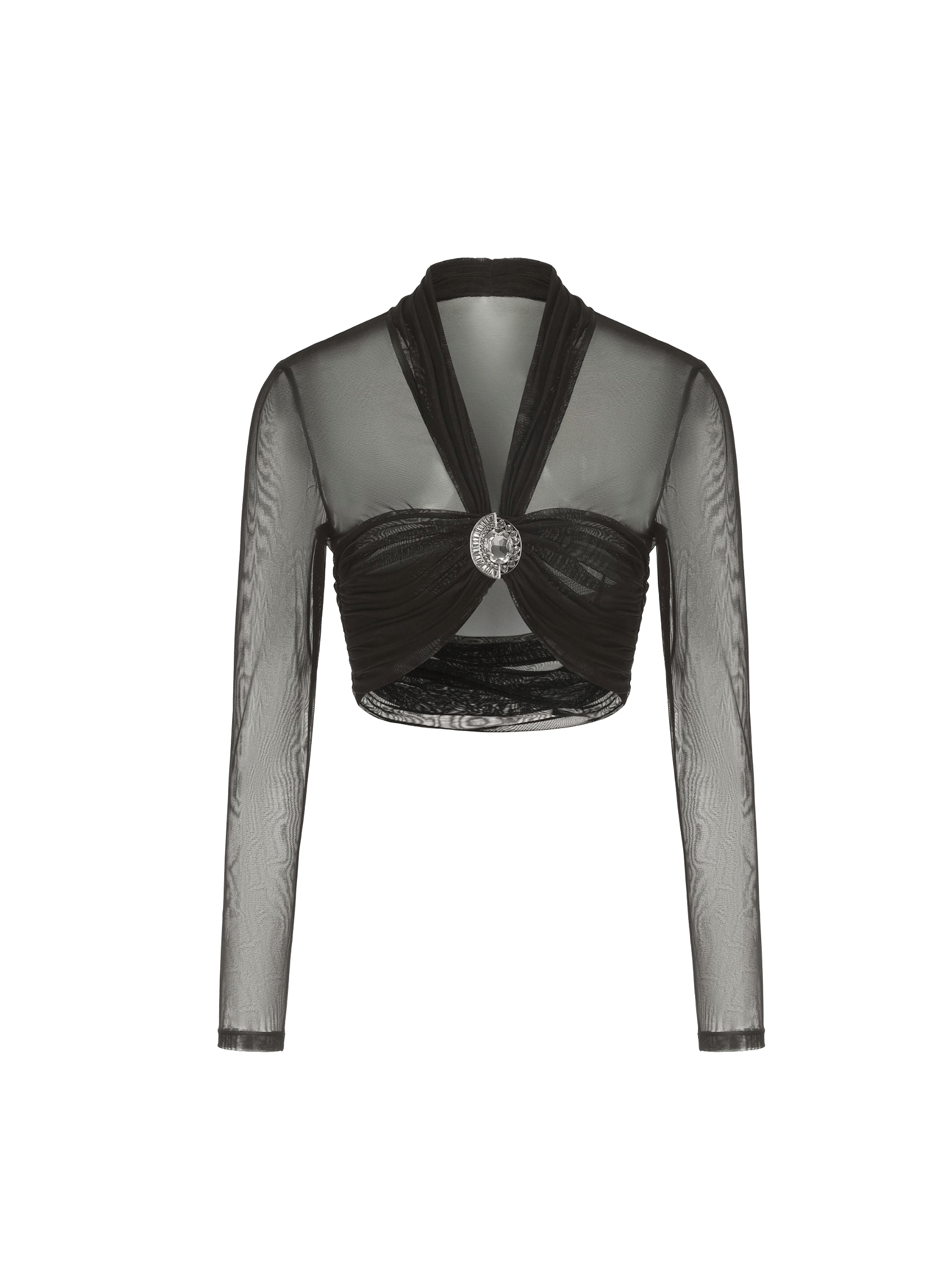 Pia Mesh Top (Black) made by Nana Jacqueline