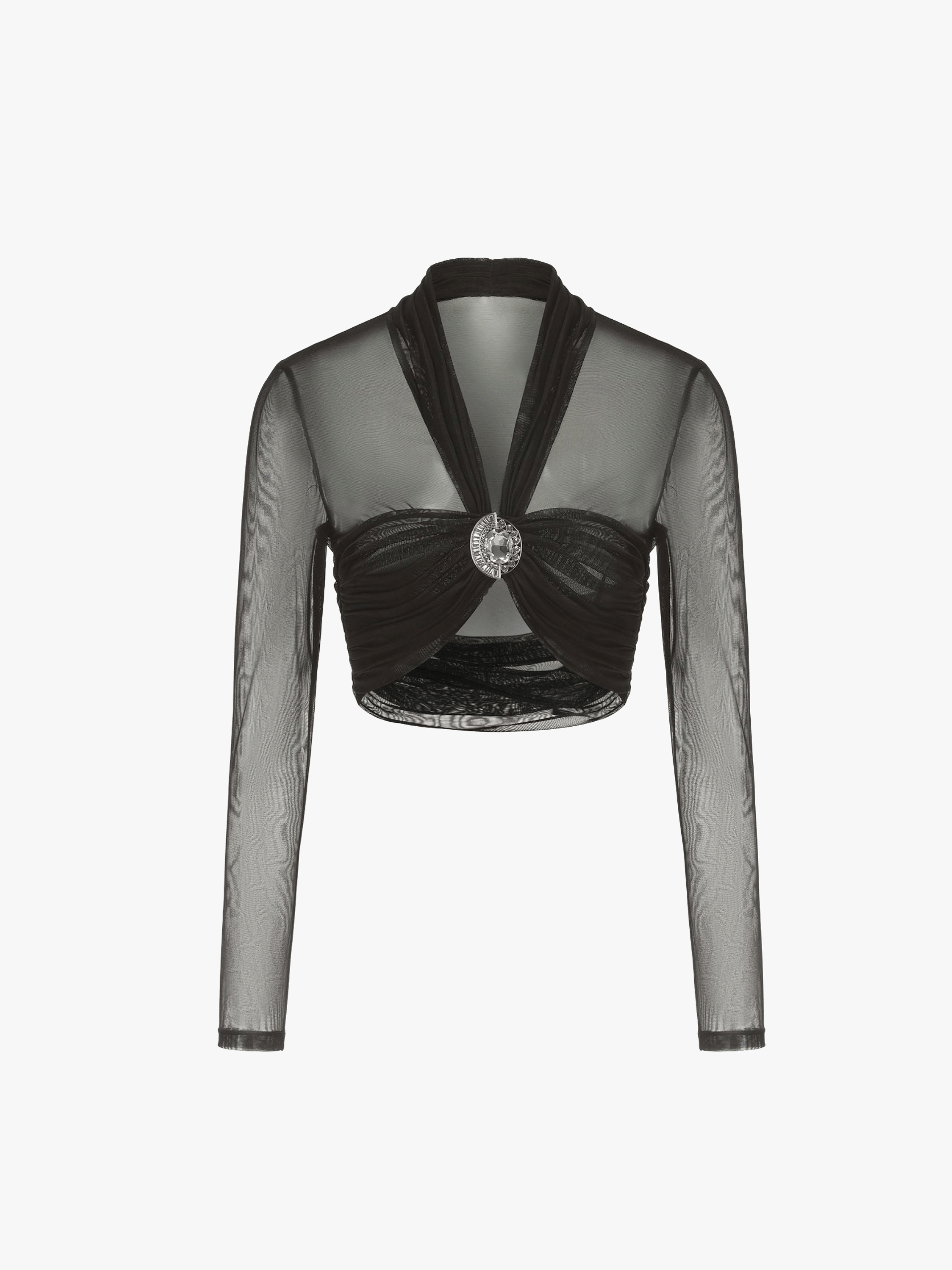 Pia Mesh Top (Black) made by Nana Jacqueline