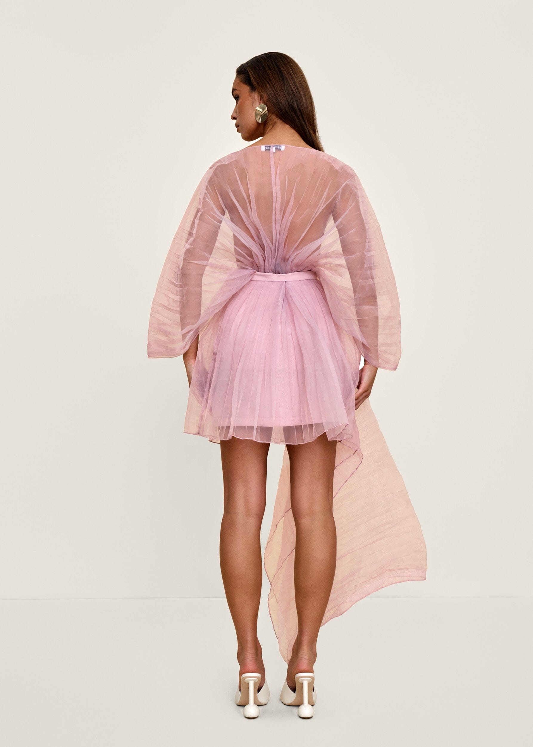 IME SKIRT- POWDER PINK made by Andrea Iyamah