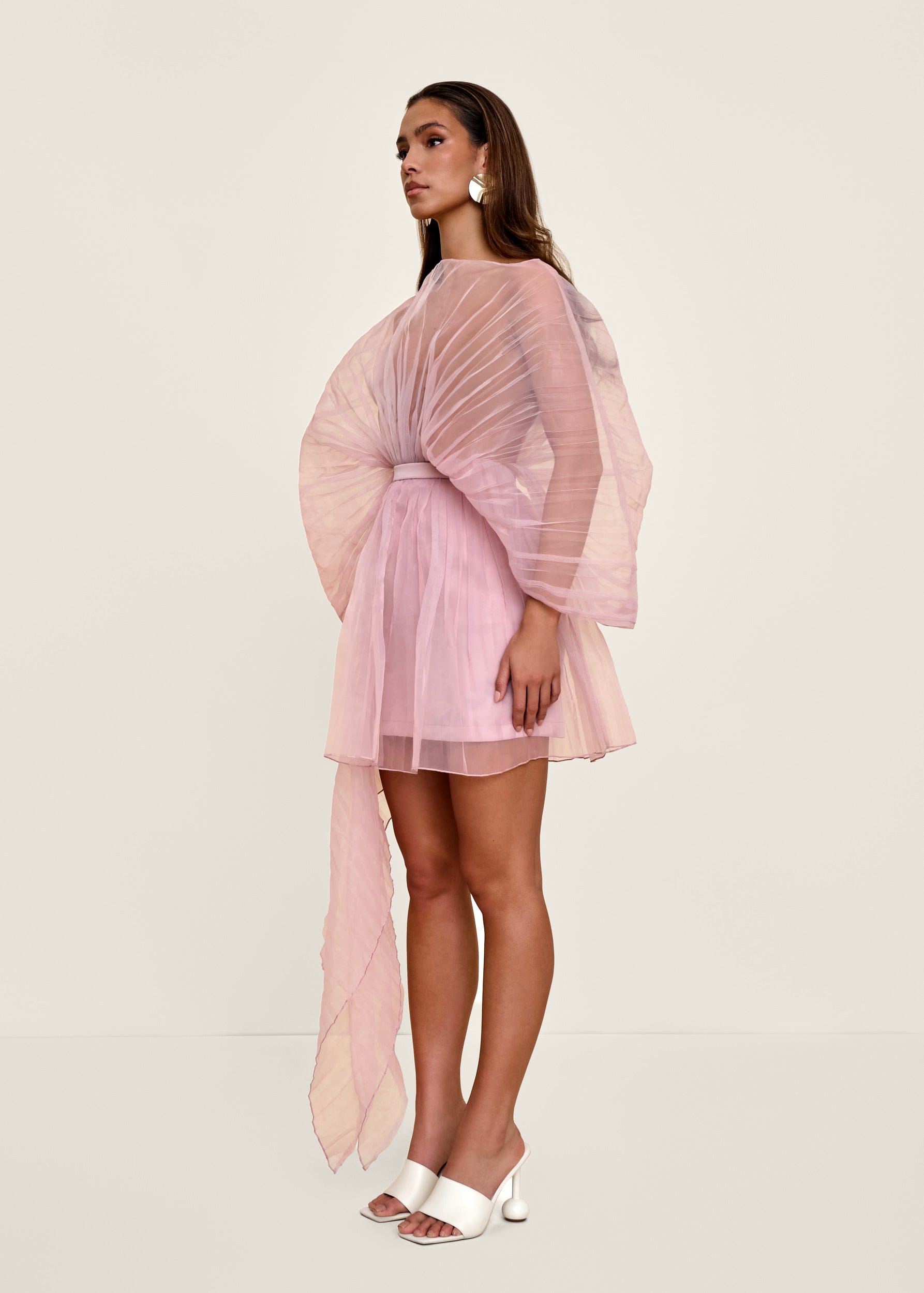 IME SKIRT- POWDER PINK made by Andrea Iyamah