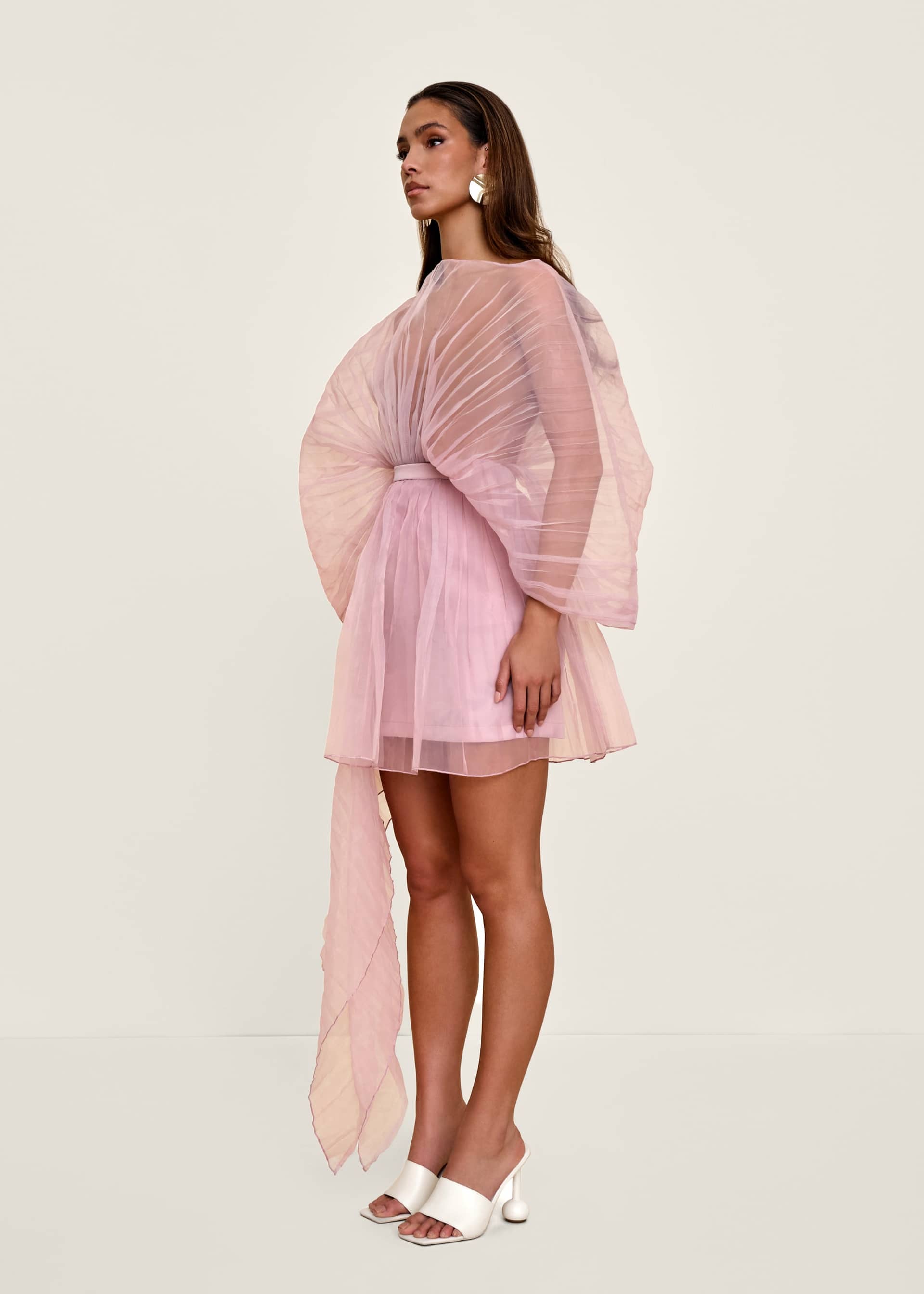 IME SKIRT- POWDER PINK made by Andrea Iyamah