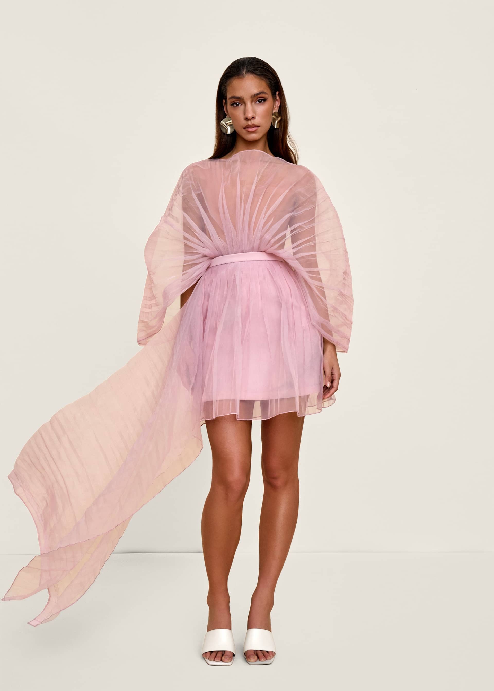 IME SKIRT- POWDER PINK made by Andrea Iyamah