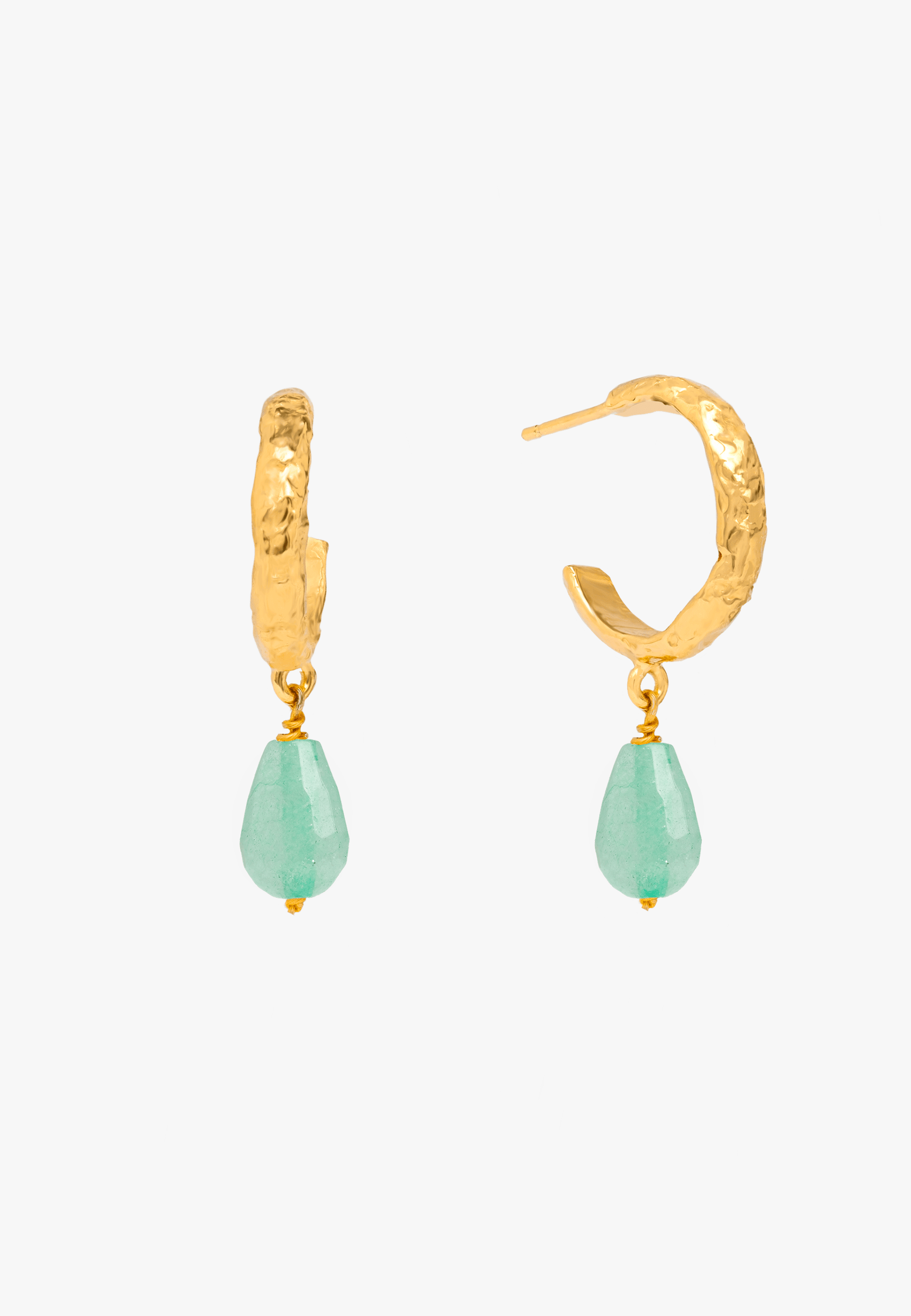 Sadie Aquamarine Hoops made by Lavani Jewels