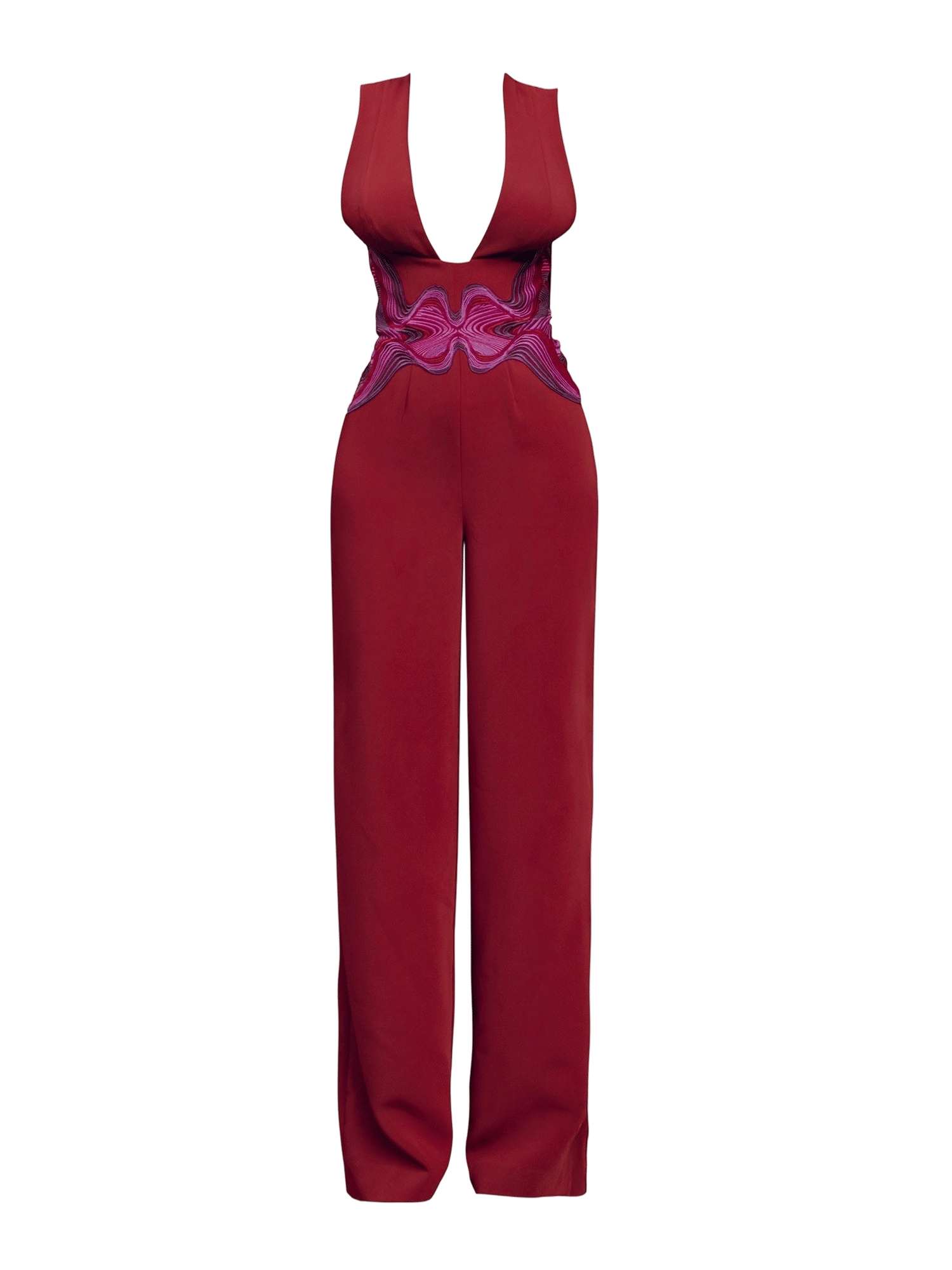 MILA JUMPSUIT - WINE made by Andrea Iyamah