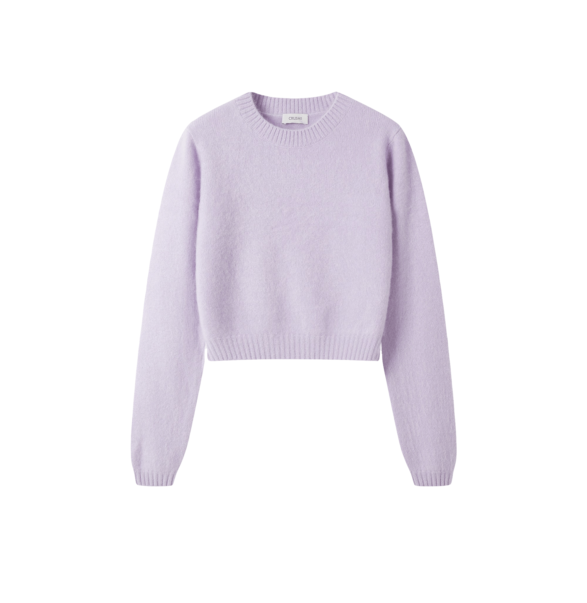 FLUFFY CASHMERE CREWNECK SWEATER in Purple made by CRUSH Collection