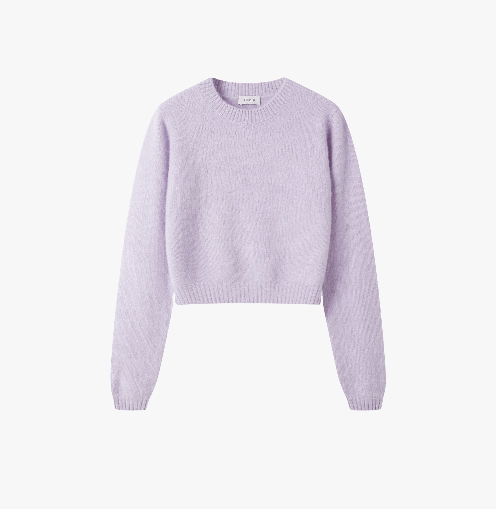 FLUFFY CASHMERE CREWNECK SWEATER in Purple made by CRUSH Collection