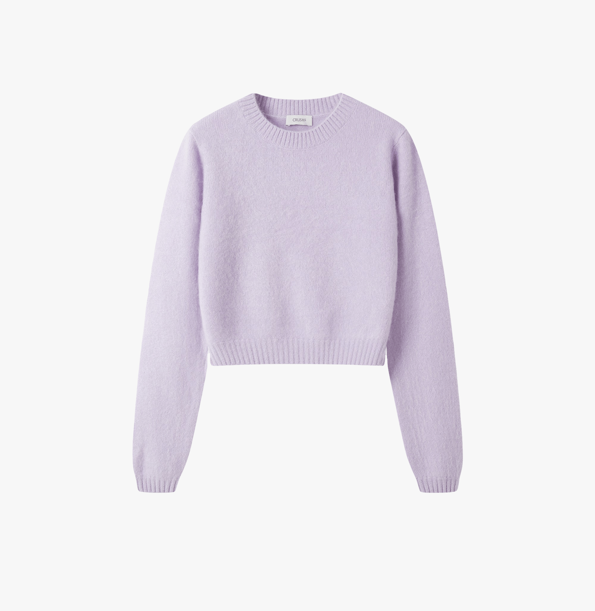 FLUFFY CASHMERE CREWNECK SWEATER in Purple made by CRUSH Collection