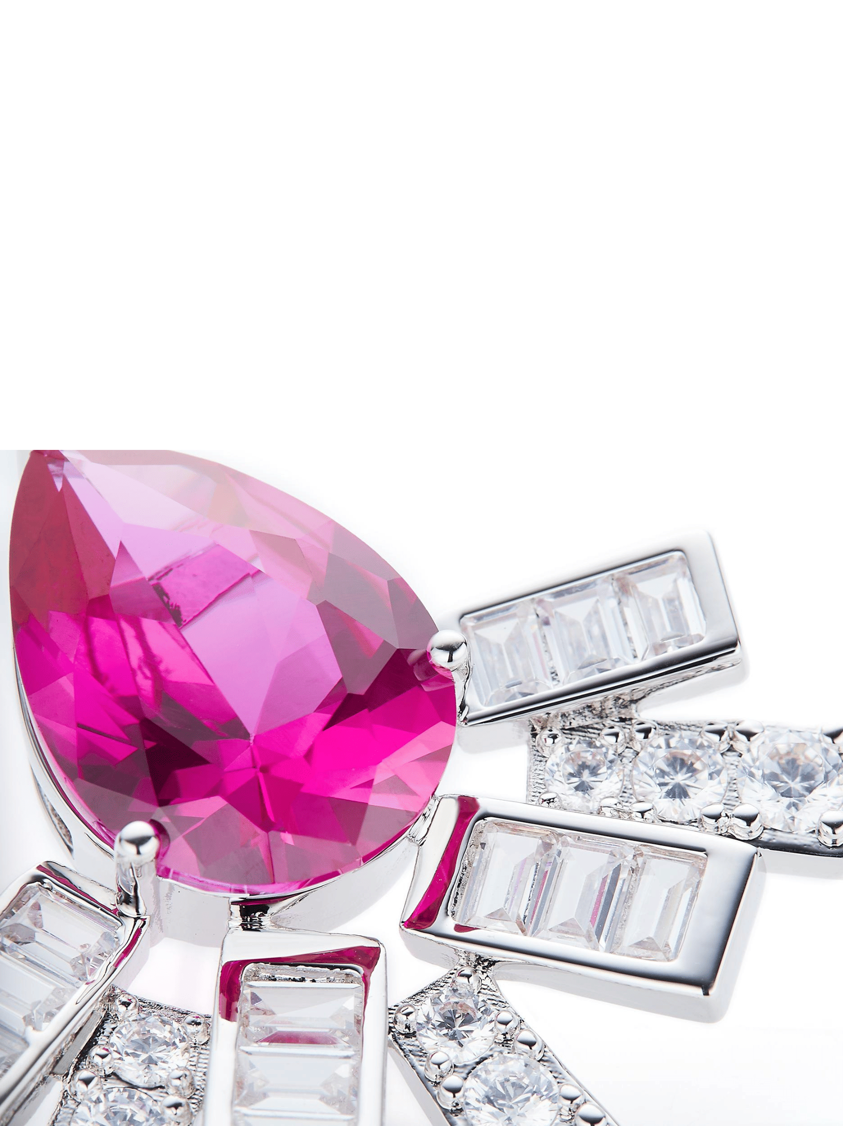 Keira Earrings (Pink) in Silver made by Nana Jacqueline