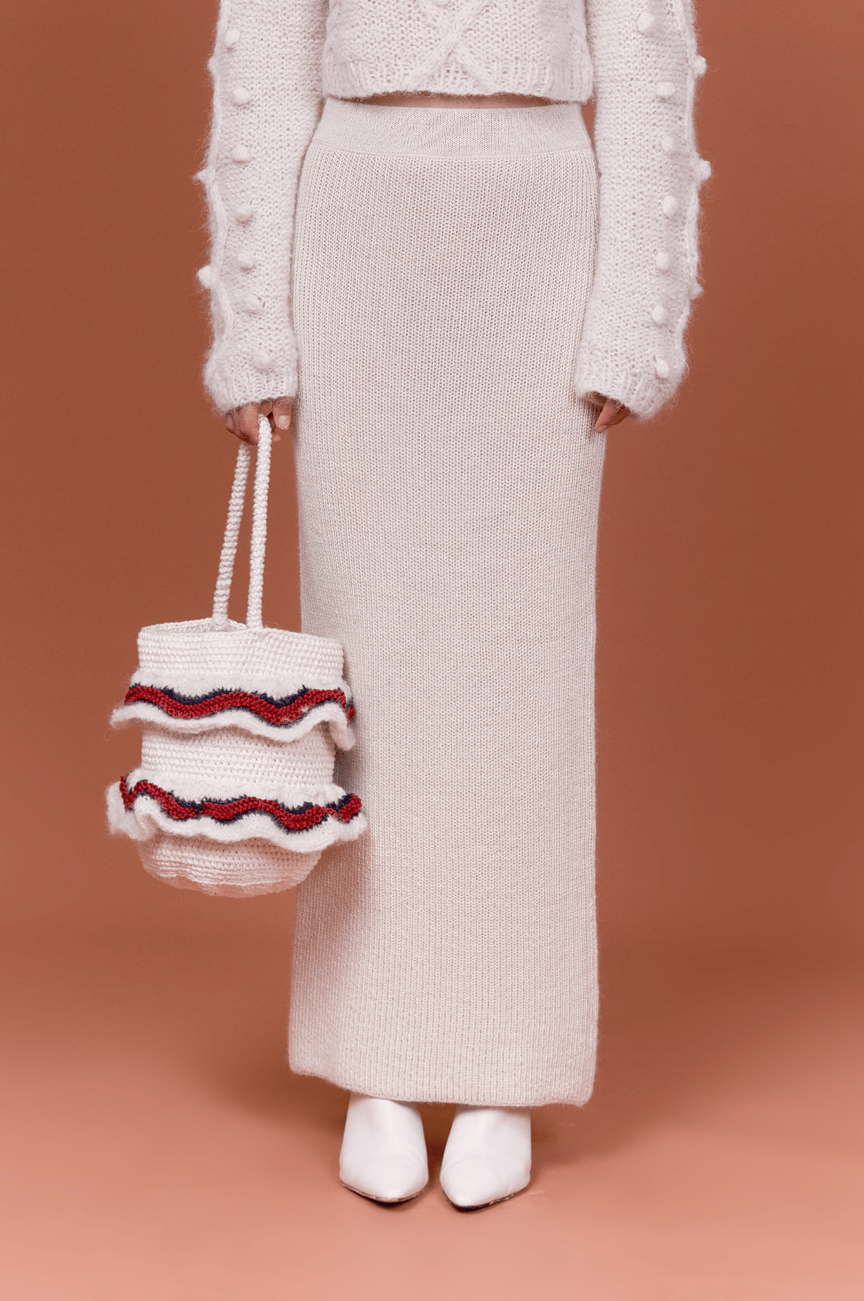 KUYCHI skirt in White made by AYNI