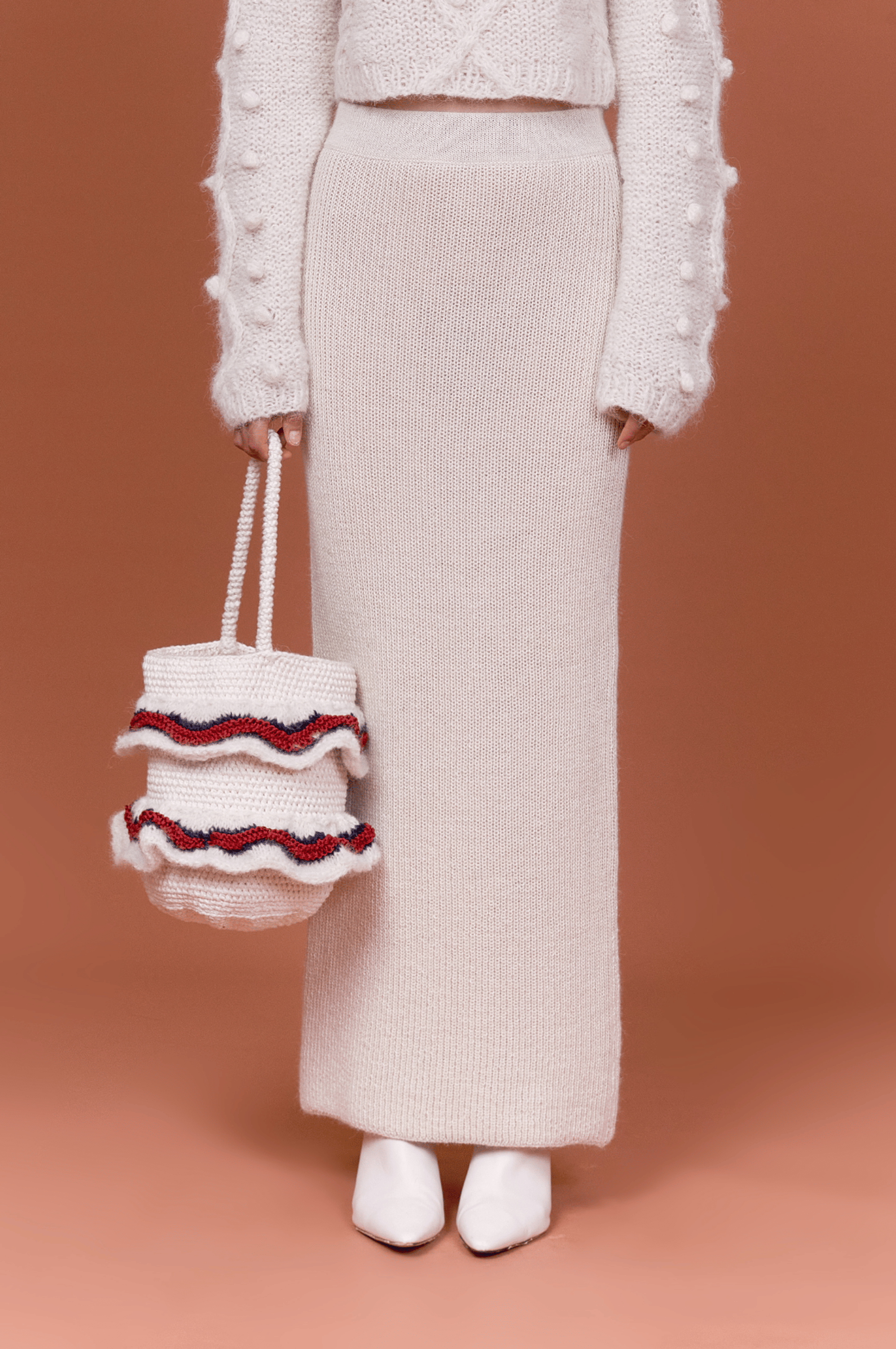 KUYCHI skirt in White made by AYNI