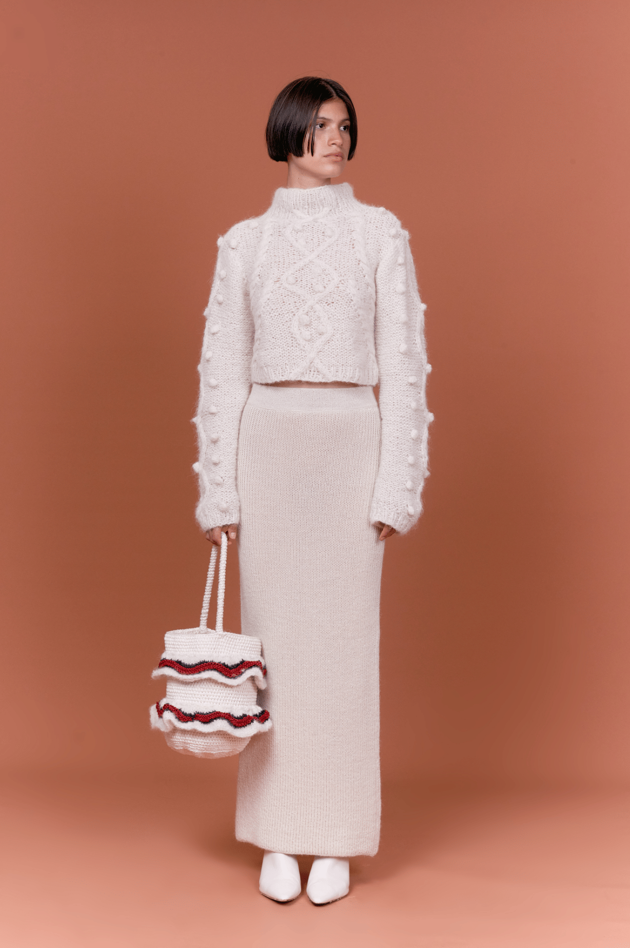 KUYCHI skirt in White made by AYNI