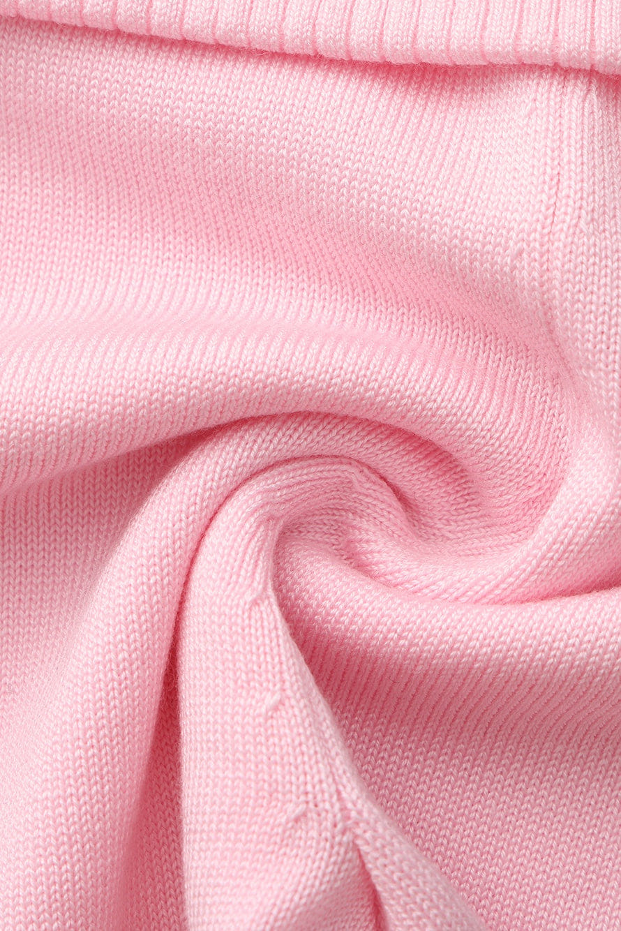 Millie Fold-Over Waistband Pink Knit Shorts made by Nana Jacqueline