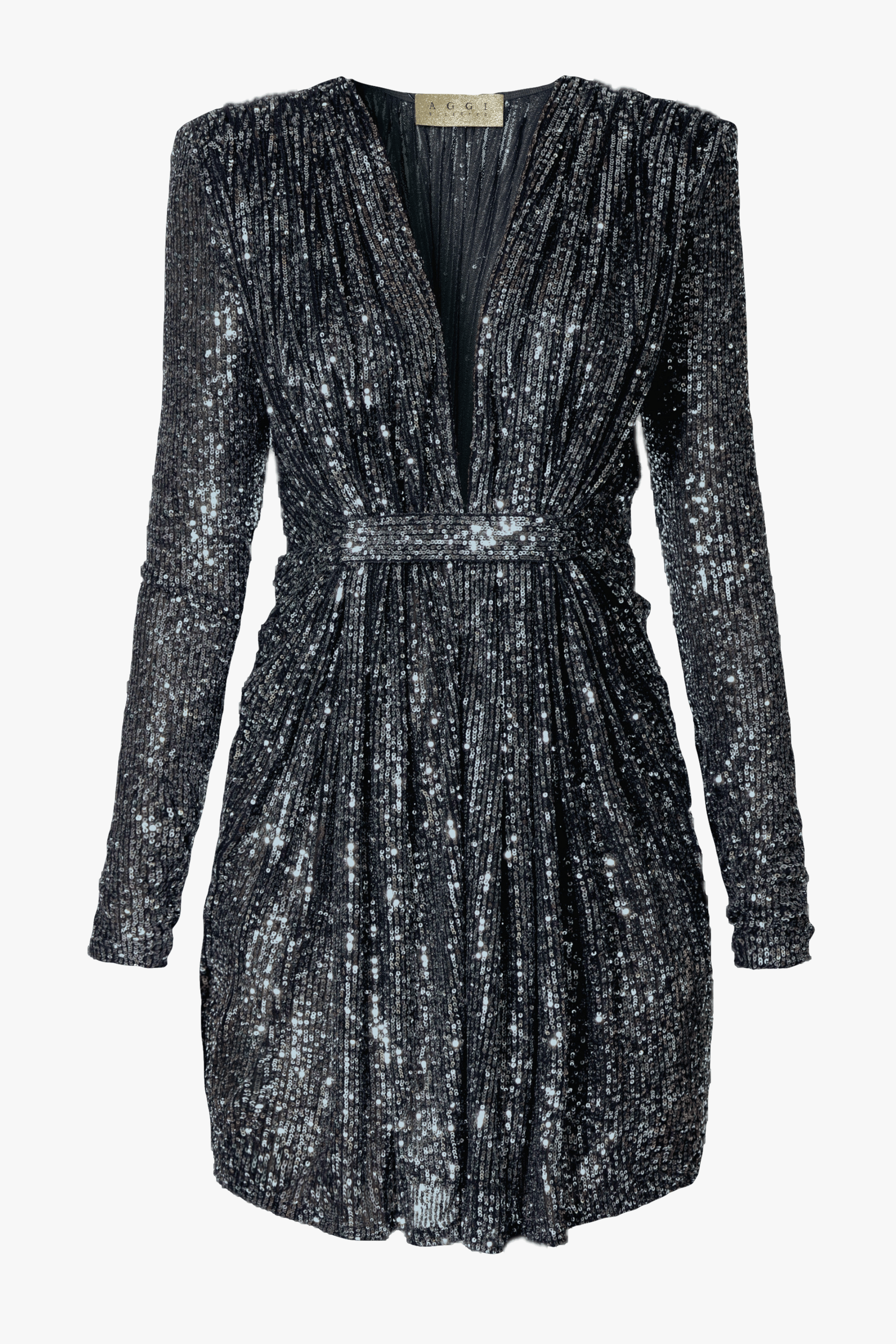 Dress Roxie Midnight Grey made by HALEWSKI