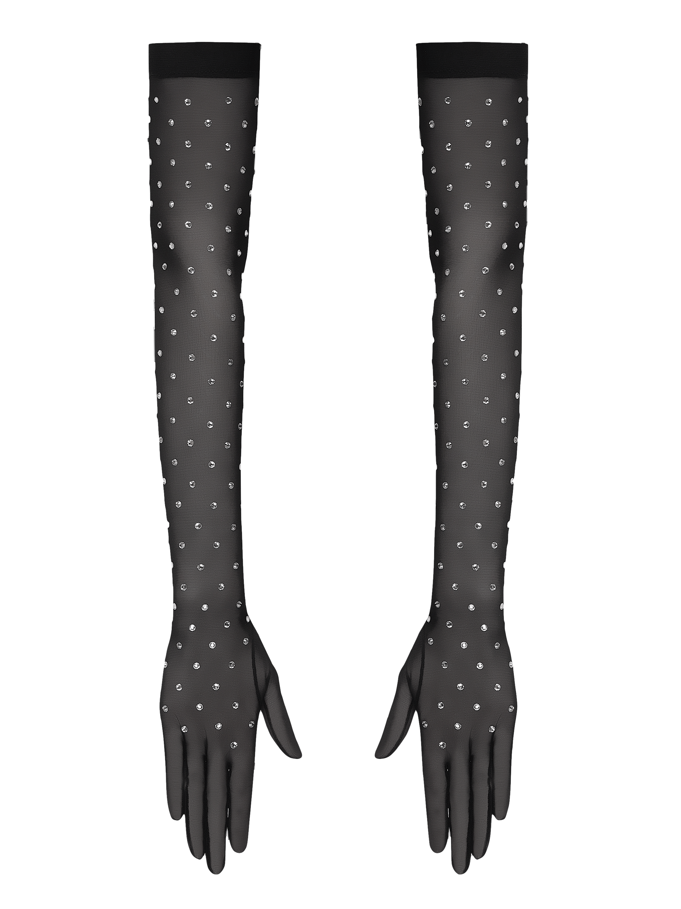 Rhinestone-Embellished Gloves made by NDS The Label