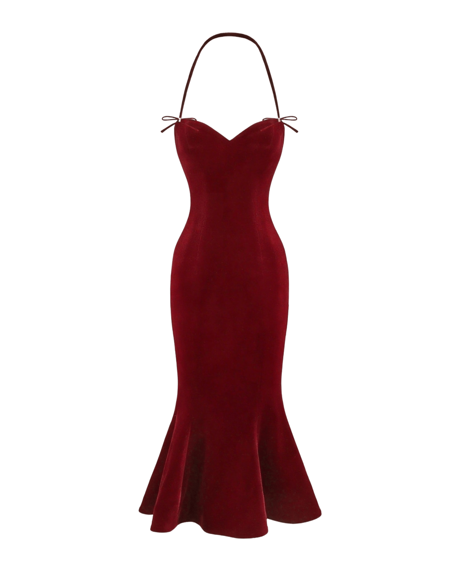 Althea Velvet Maxi Dress (Red) made by Nana Jacqueline
