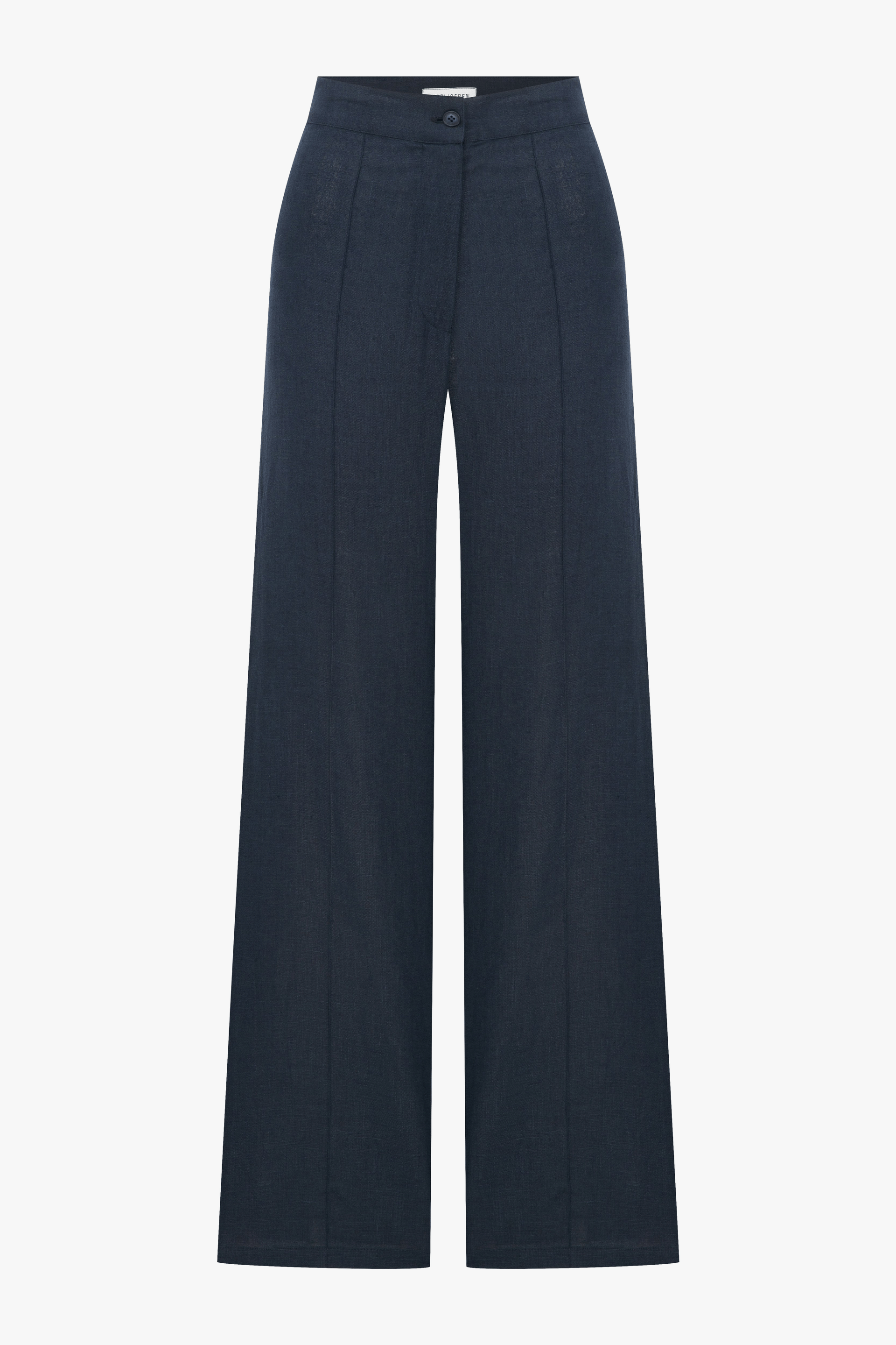Millie Linen Trousers in Dark Navy made by Nazli Ceren