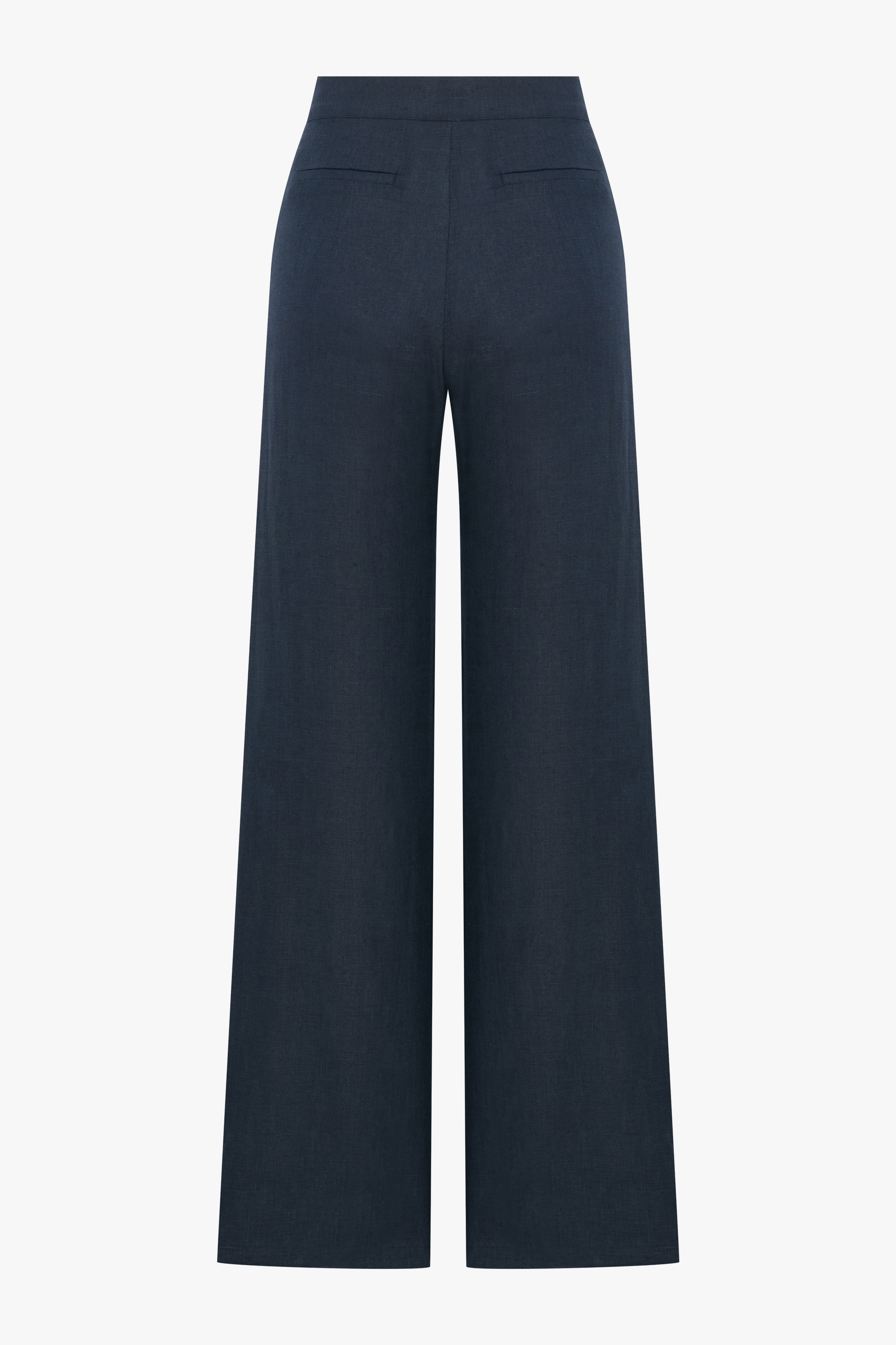 Millie Linen Trousers in Dark Navy made by Nazli Ceren