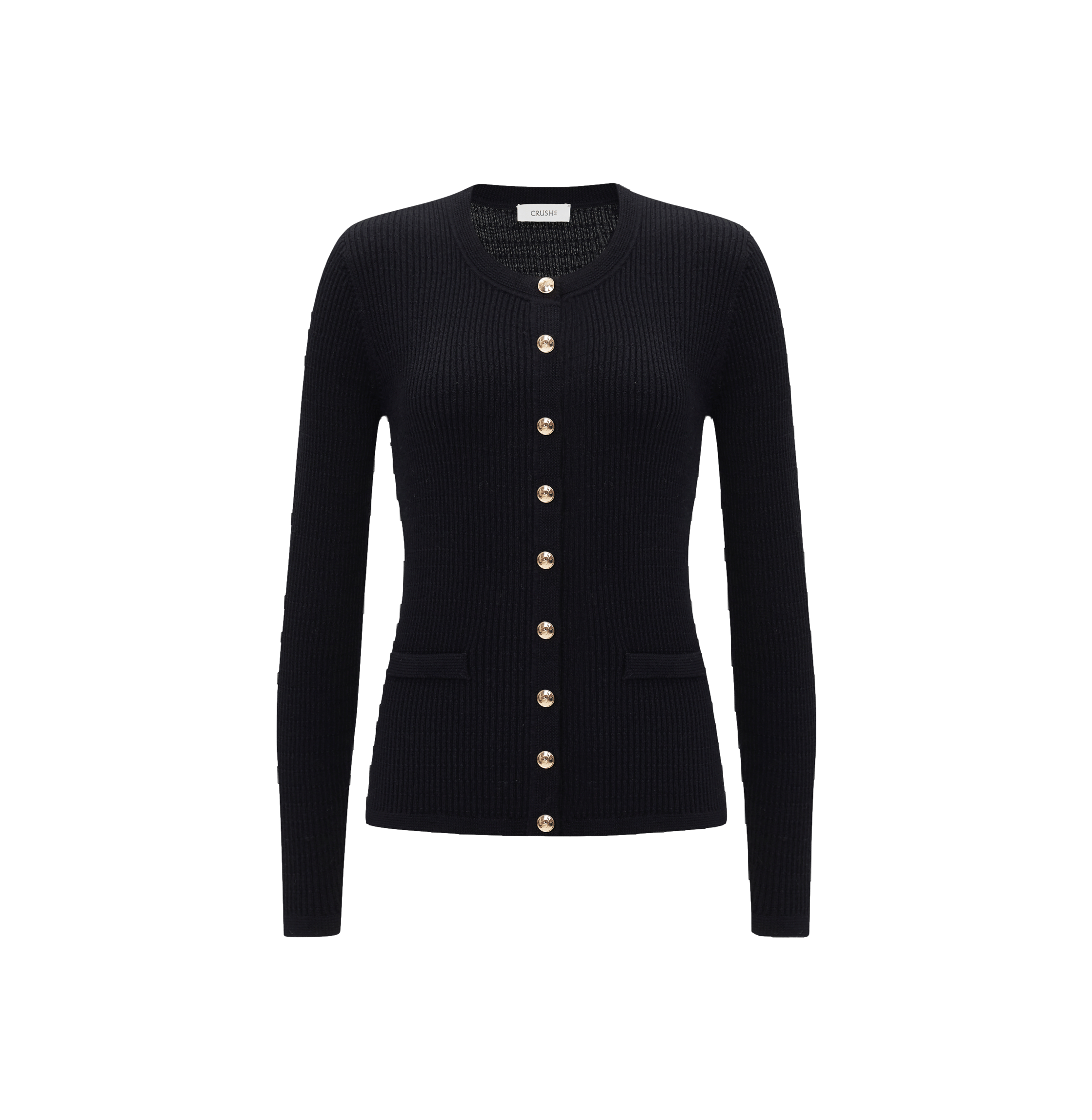 SILK CASHMERE CABLE-KNIT CARDIGAN in Black made by CRUSH Collection