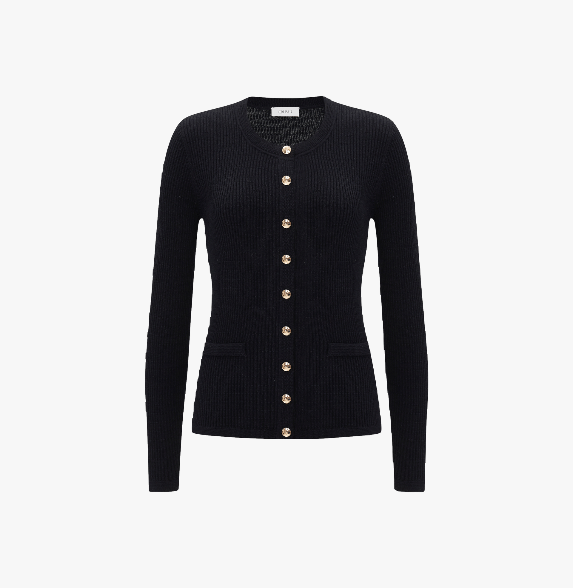 SILK CASHMERE CABLE-KNIT CARDIGAN in Black made by CRUSH Collection