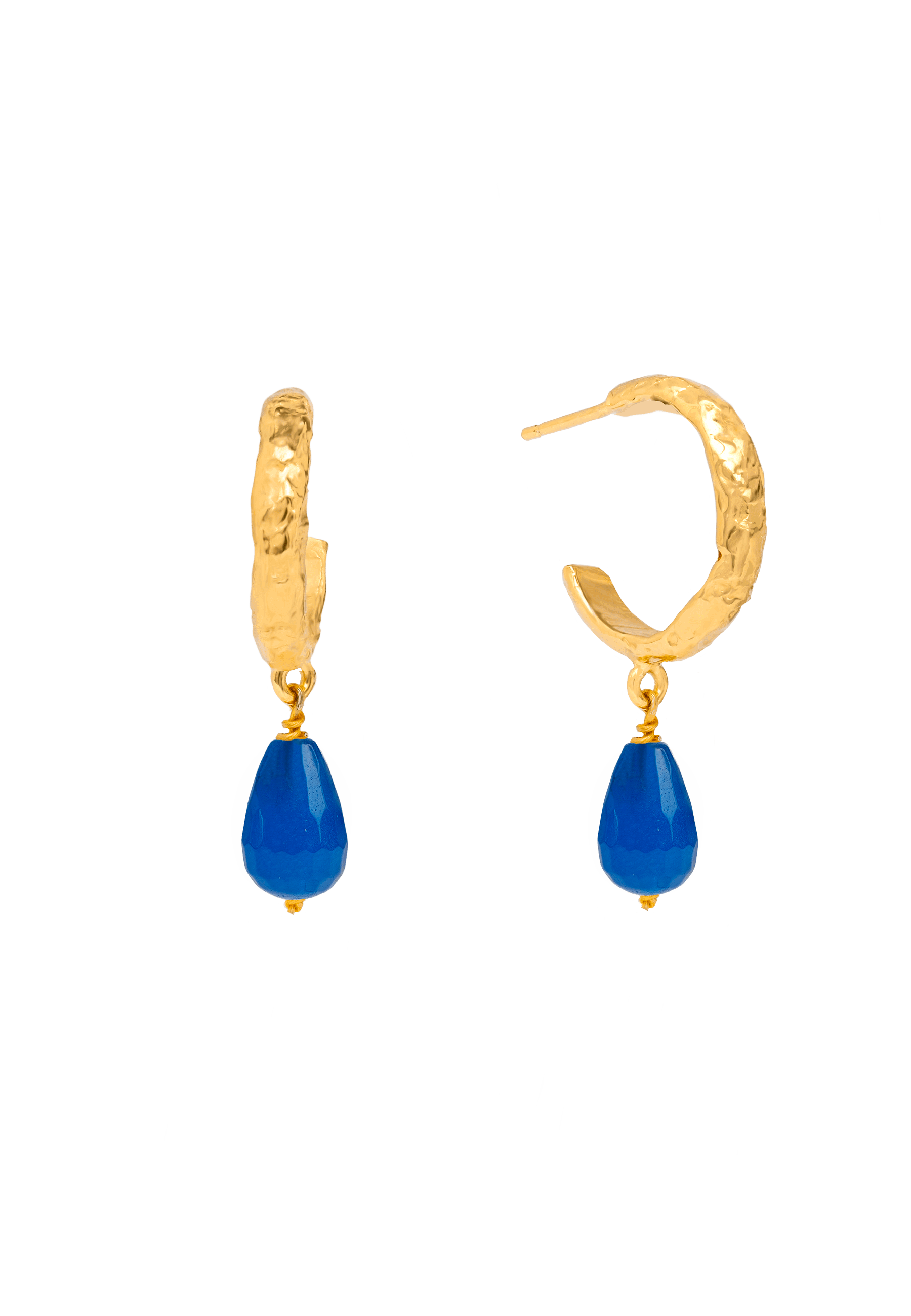 Sadie Blue Hoops made by Lavani Jewels
