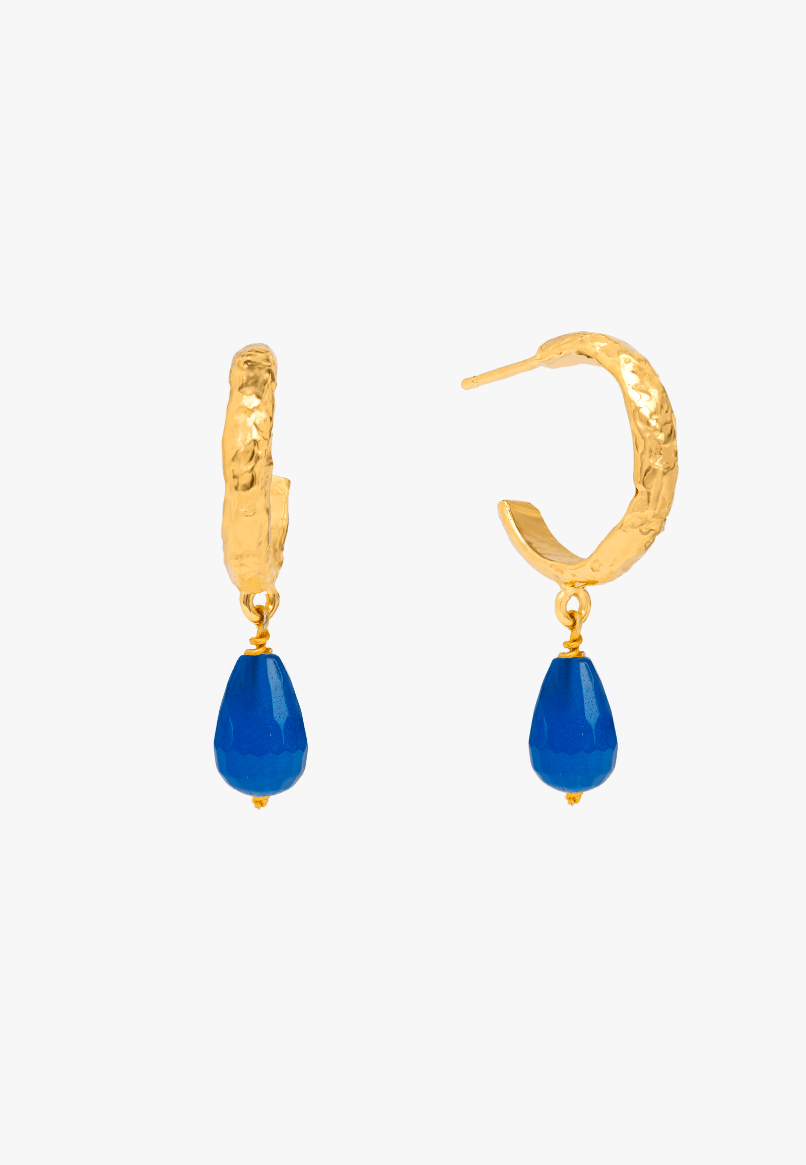Sadie Blue Hoops made by Lavani Jewels