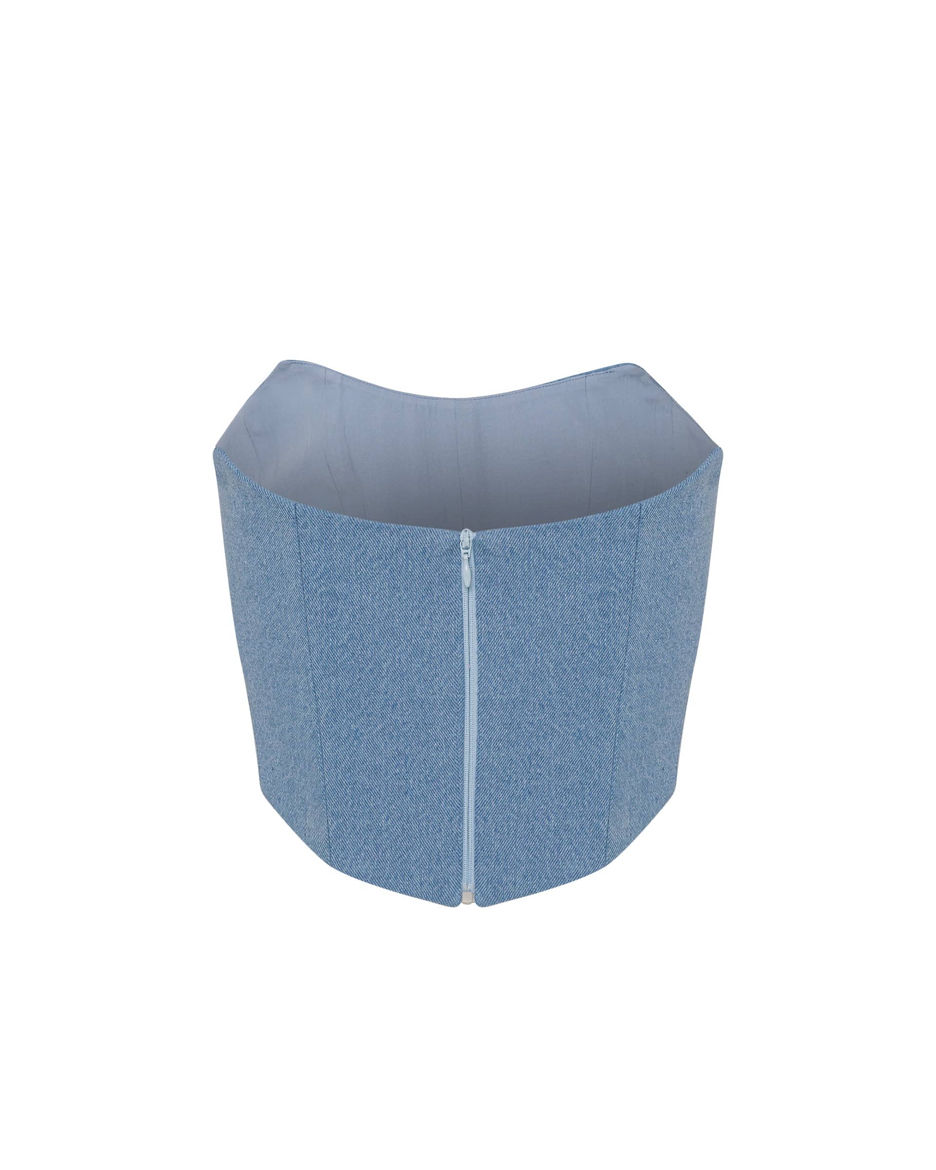 Denim Corset Top made by ONORI