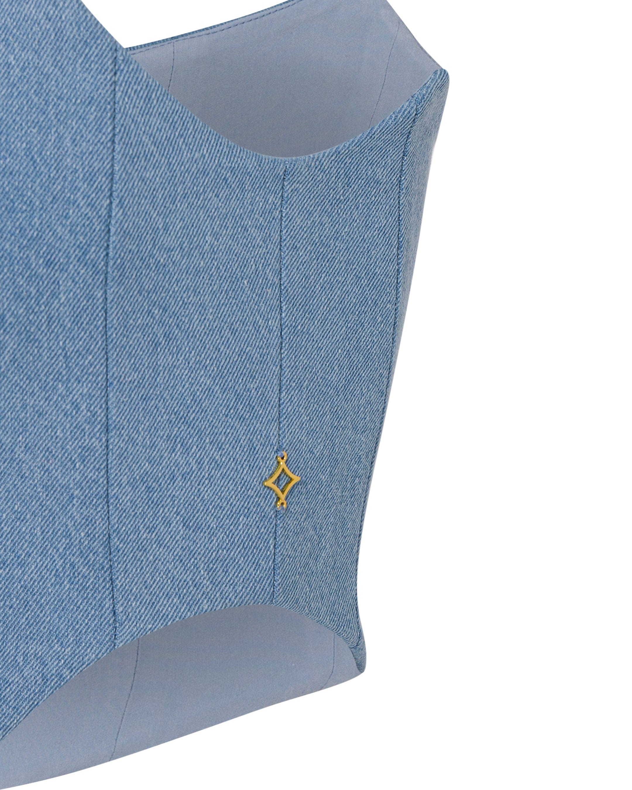 Denim Corset Top made by ONORI