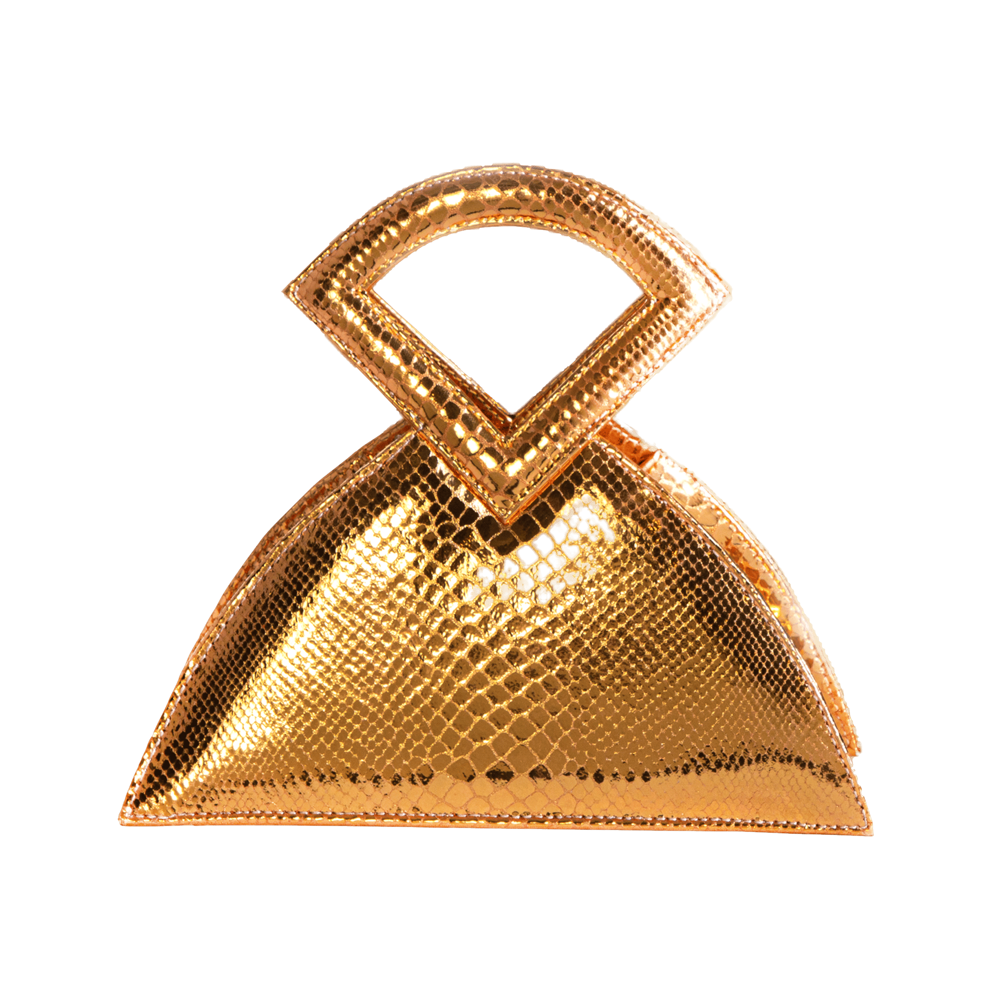 Farha - Yellow Gold - Triangular Top Handle made by ALIEL