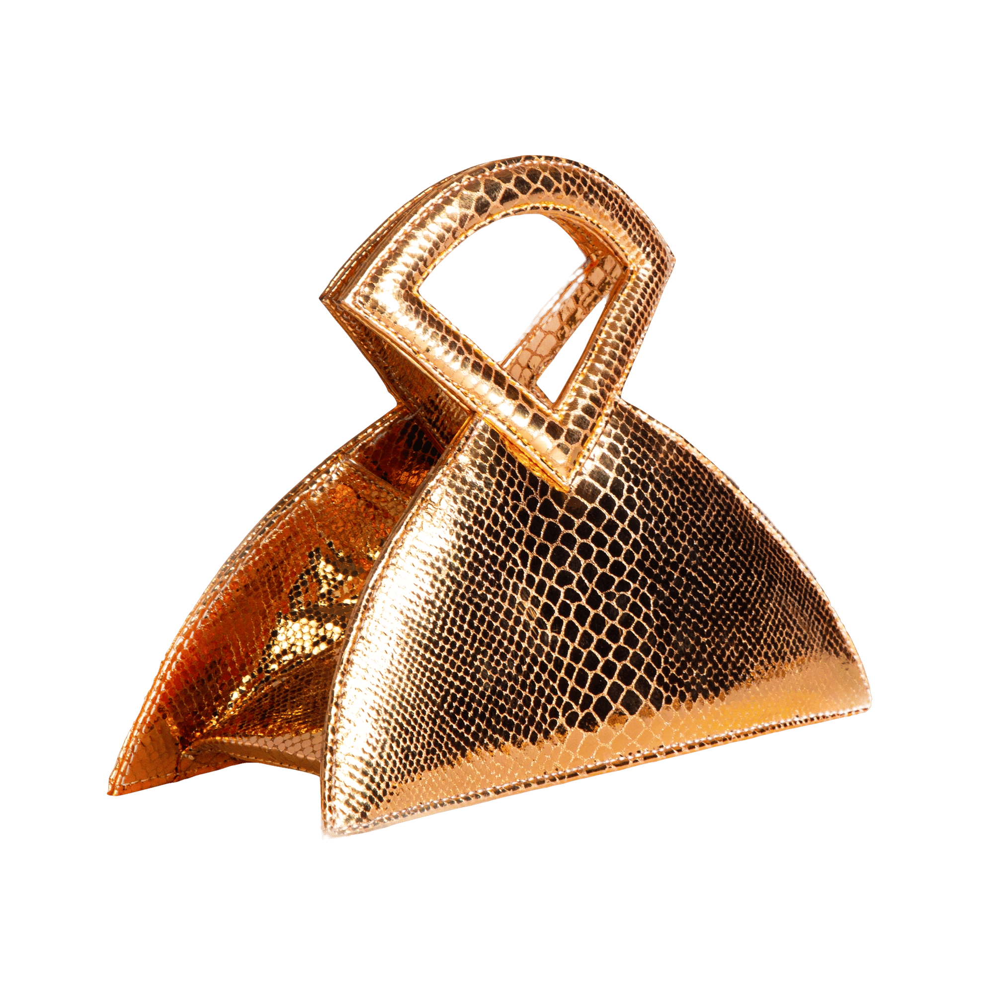 Farha - Yellow Gold - Triangular Top Handle made by ALIEL