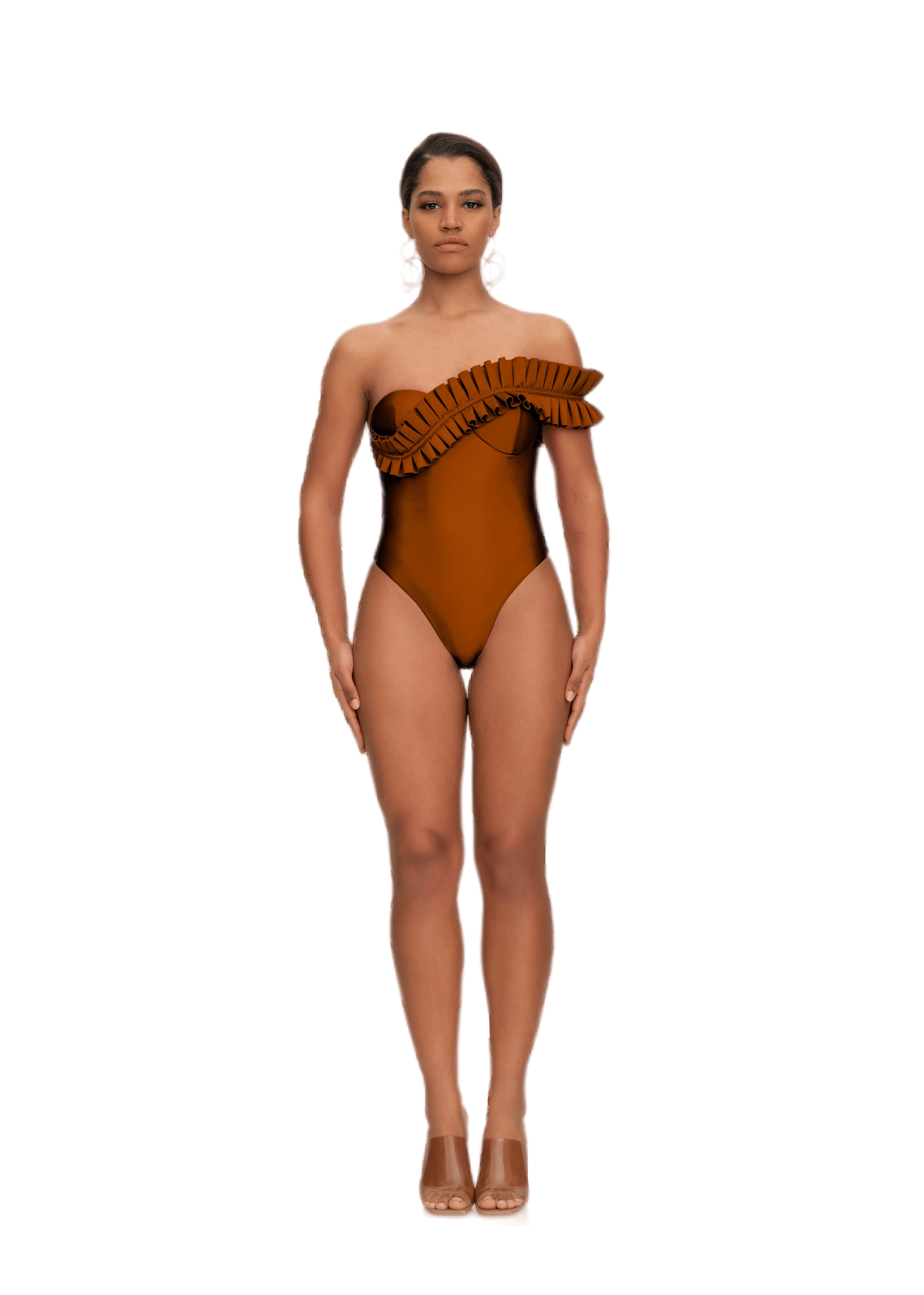 NISI ONE PIECE SWIMSUIT - SAND made by Andrea Iyamah