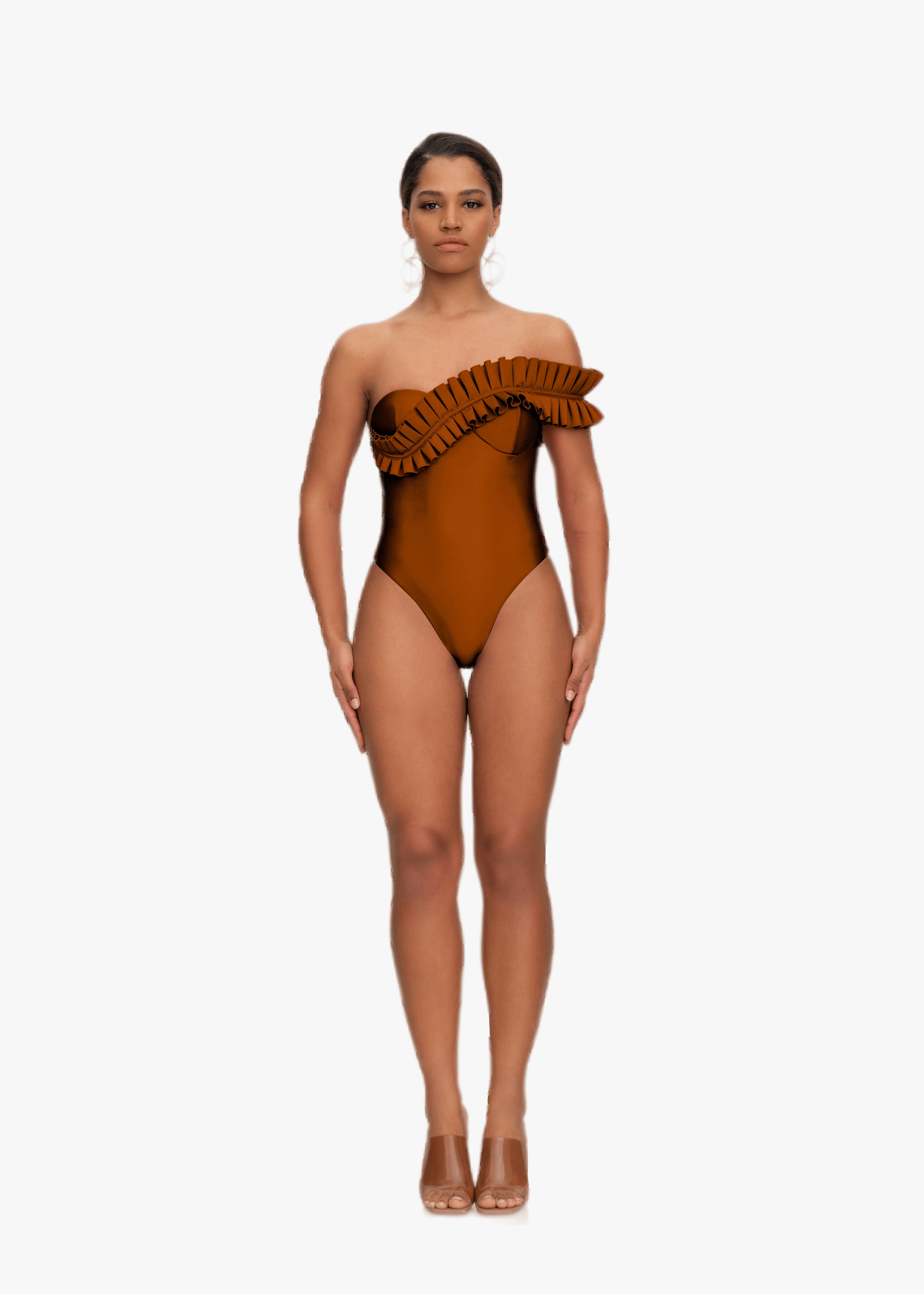 NISI ONE PIECE SWIMSUIT - SAND made by Andrea Iyamah