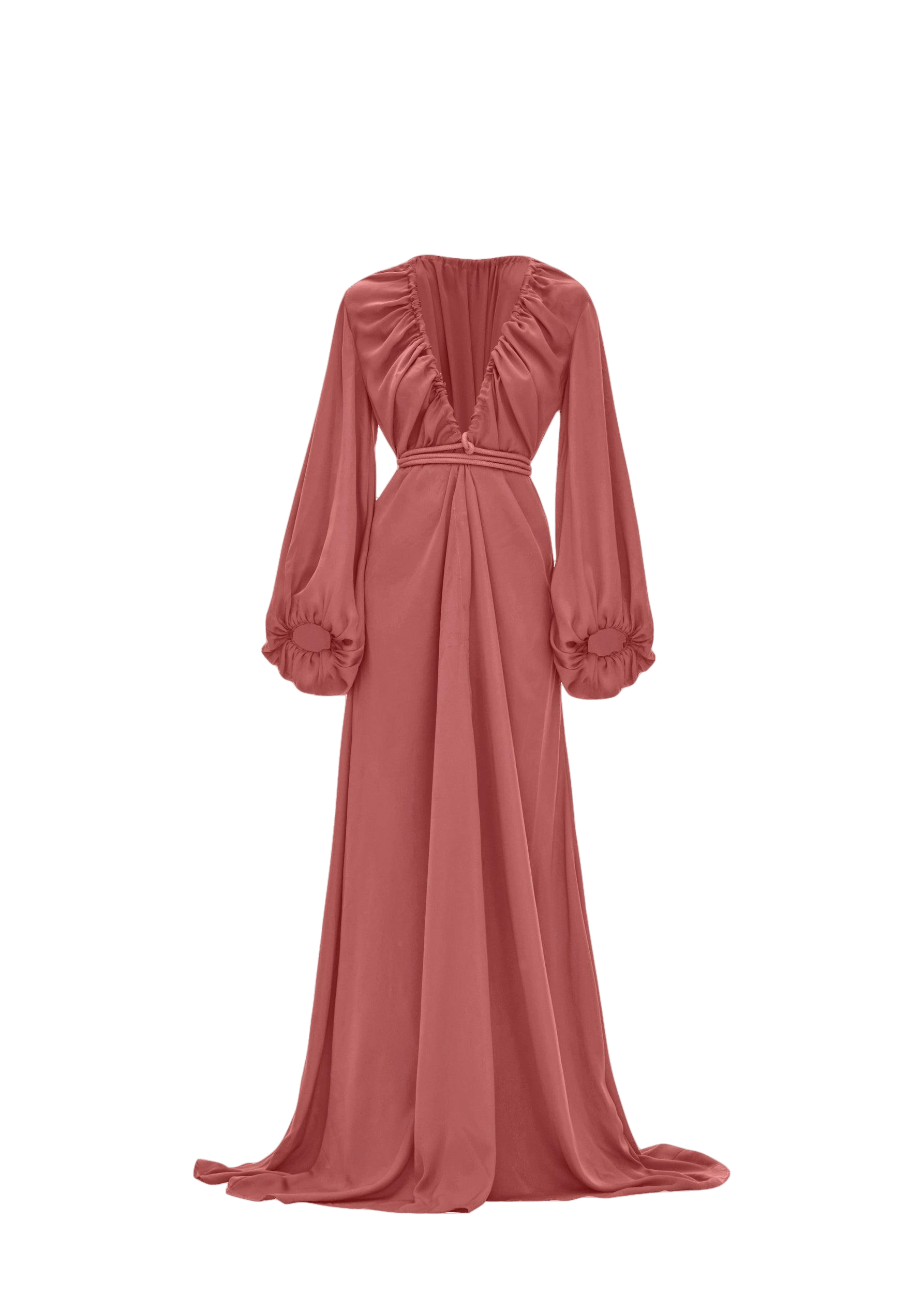 NEEMA DUSTY APRICOT ROBE made by Andrea Iyamah