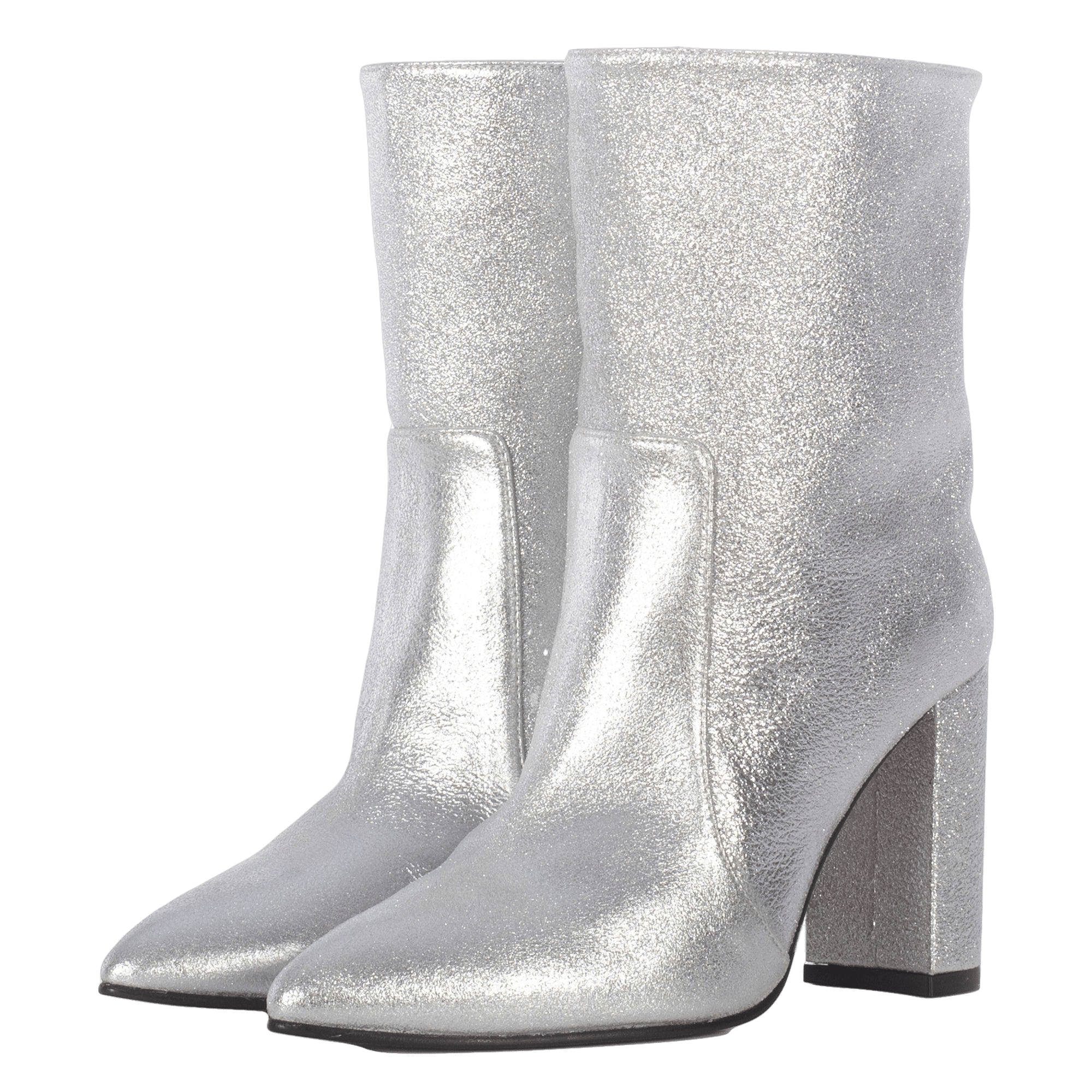 METALLIC WHITE ANKLE BOOTS in Silver made by Toral