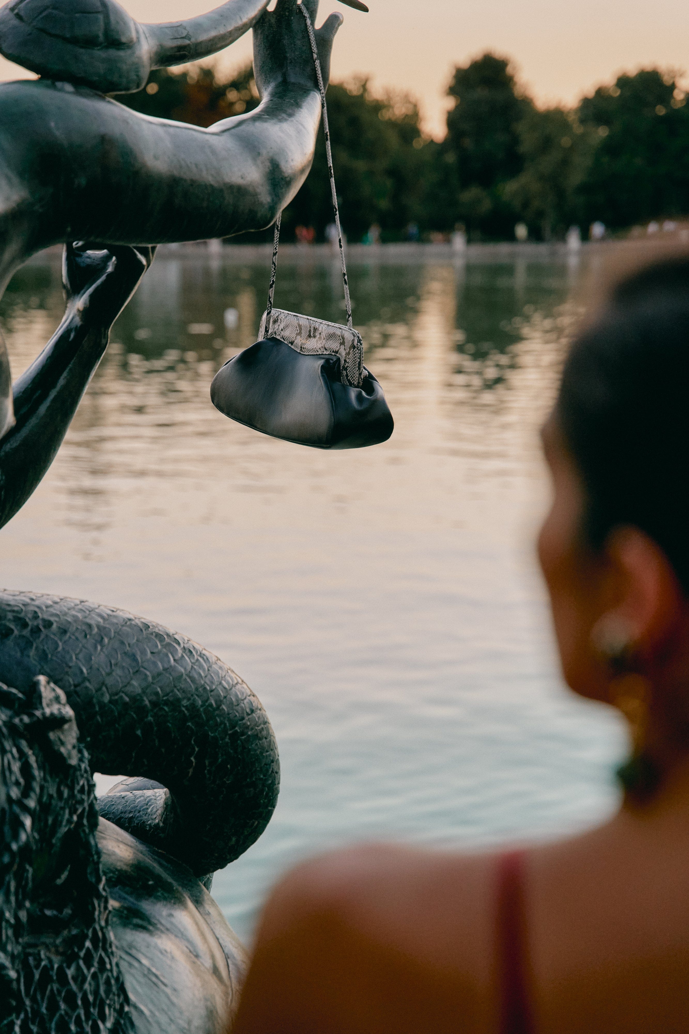 Constanza maxi black & python made by Phialebel