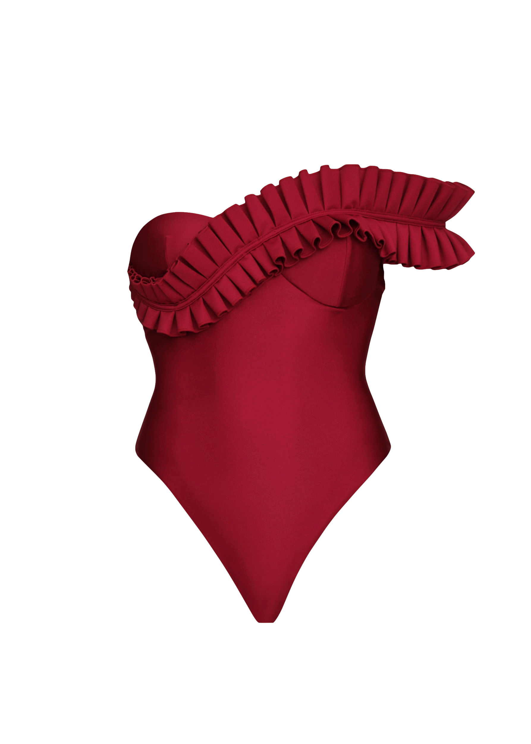 NISI ONE PIECE SWIMSUIT - WINE made by Andrea Iyamah