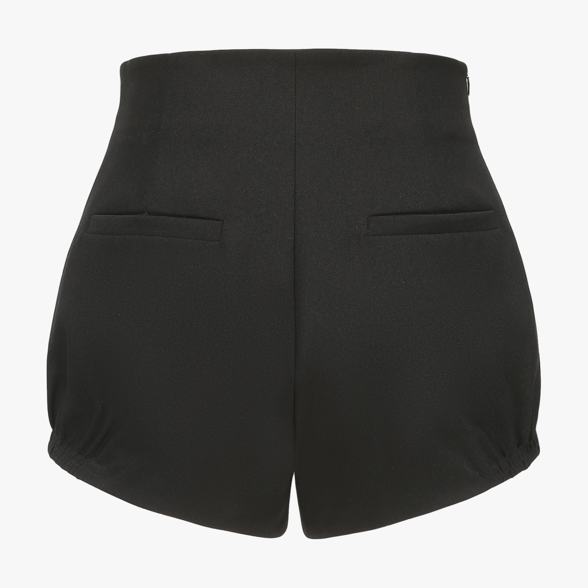 Black Meghan High Waisted Shorts in Black made by Nana Jacqueline