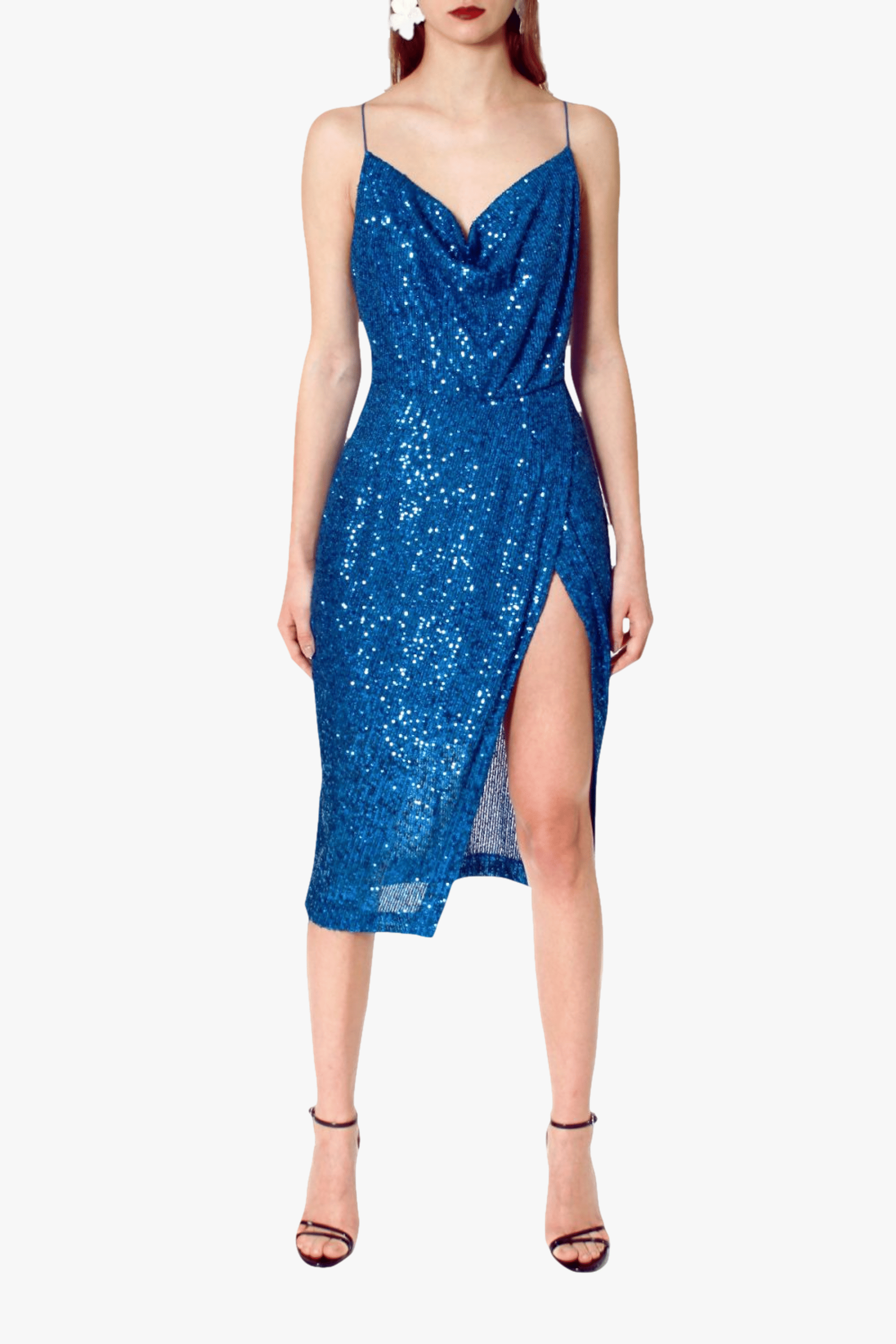 Dress Kim Brillant Blue in Blue made by HALEWSKI