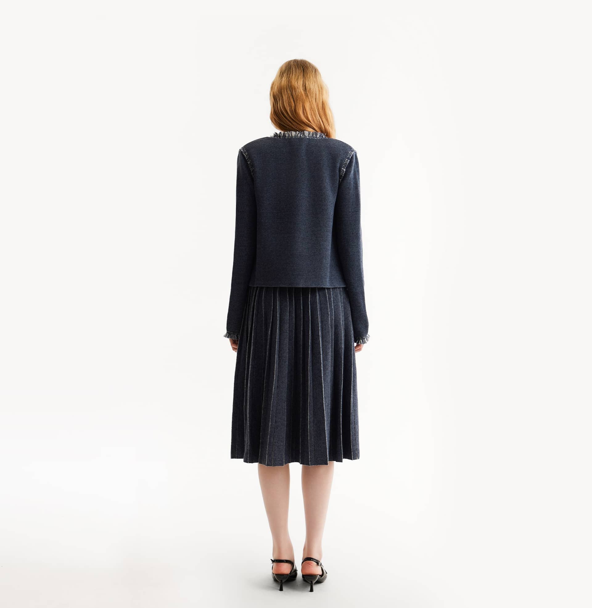 DENIM TRIM CARDIGAN made by CRUSH Collection