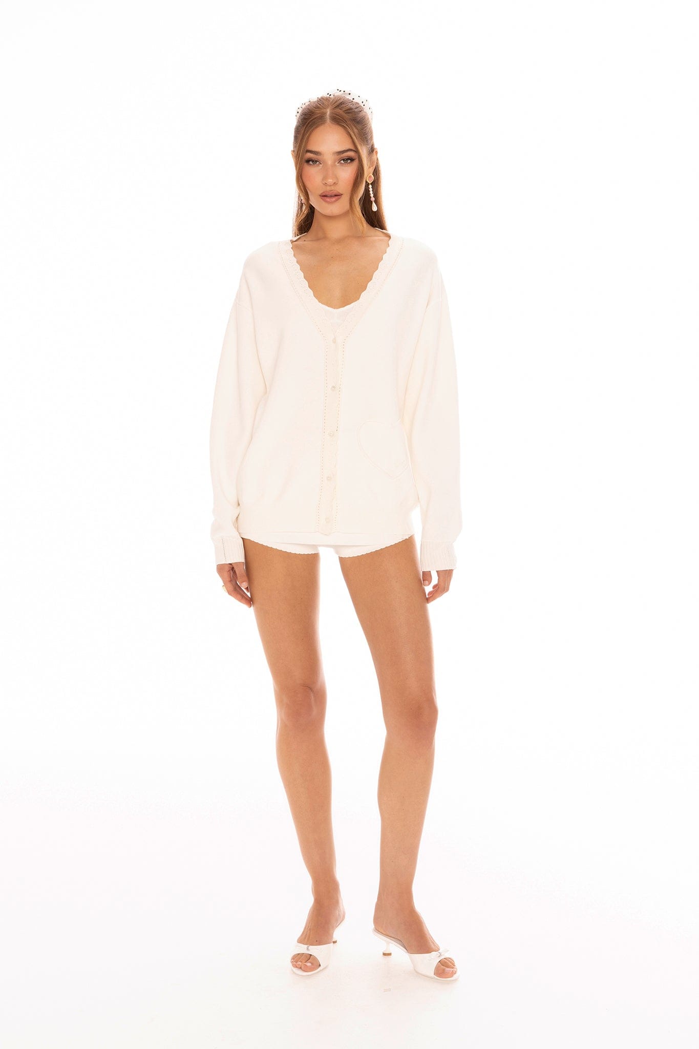 Carrie Cardigan (White) made by Nana Jacqueline