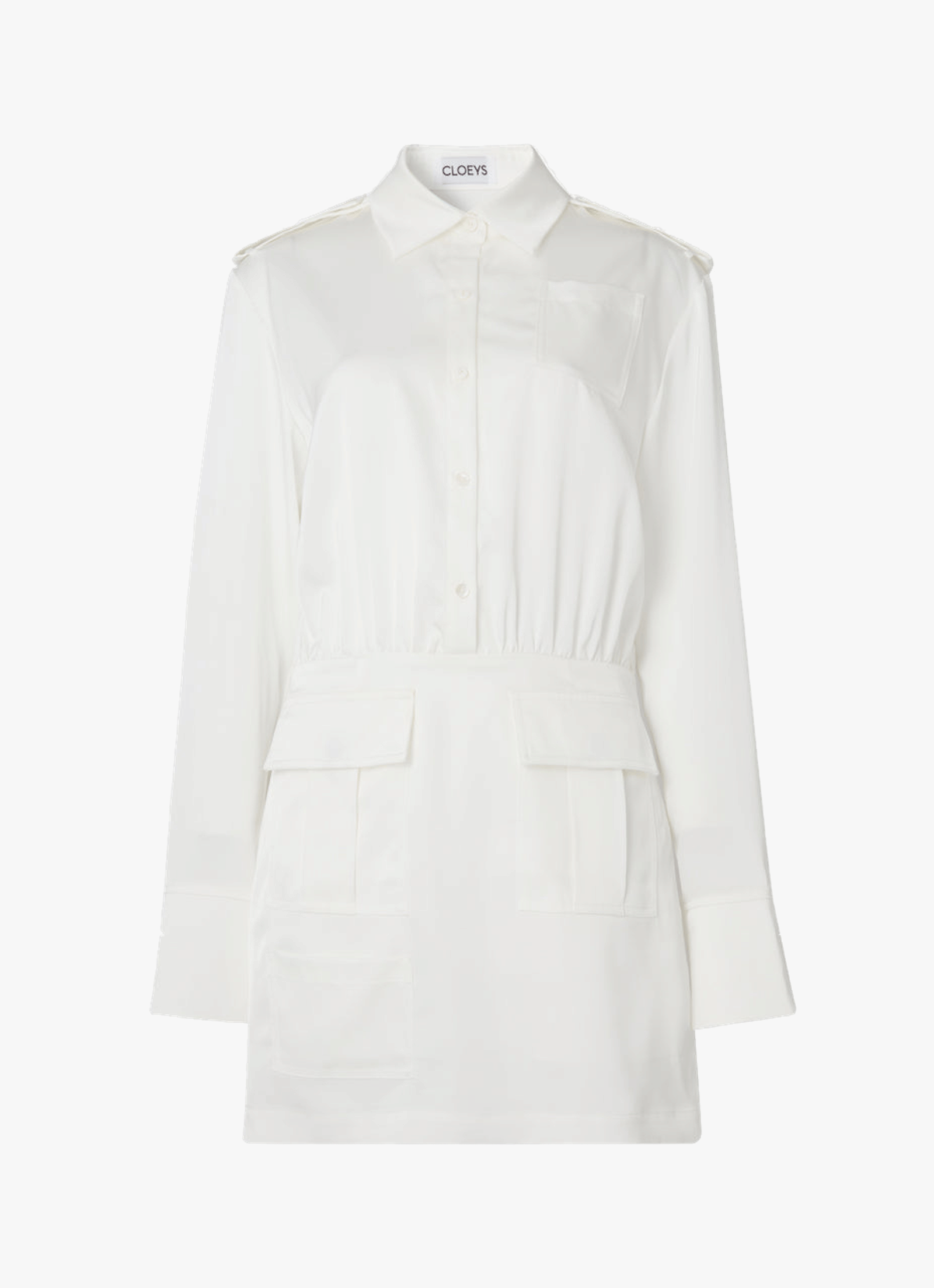 Satin white dress made by CLOEYS