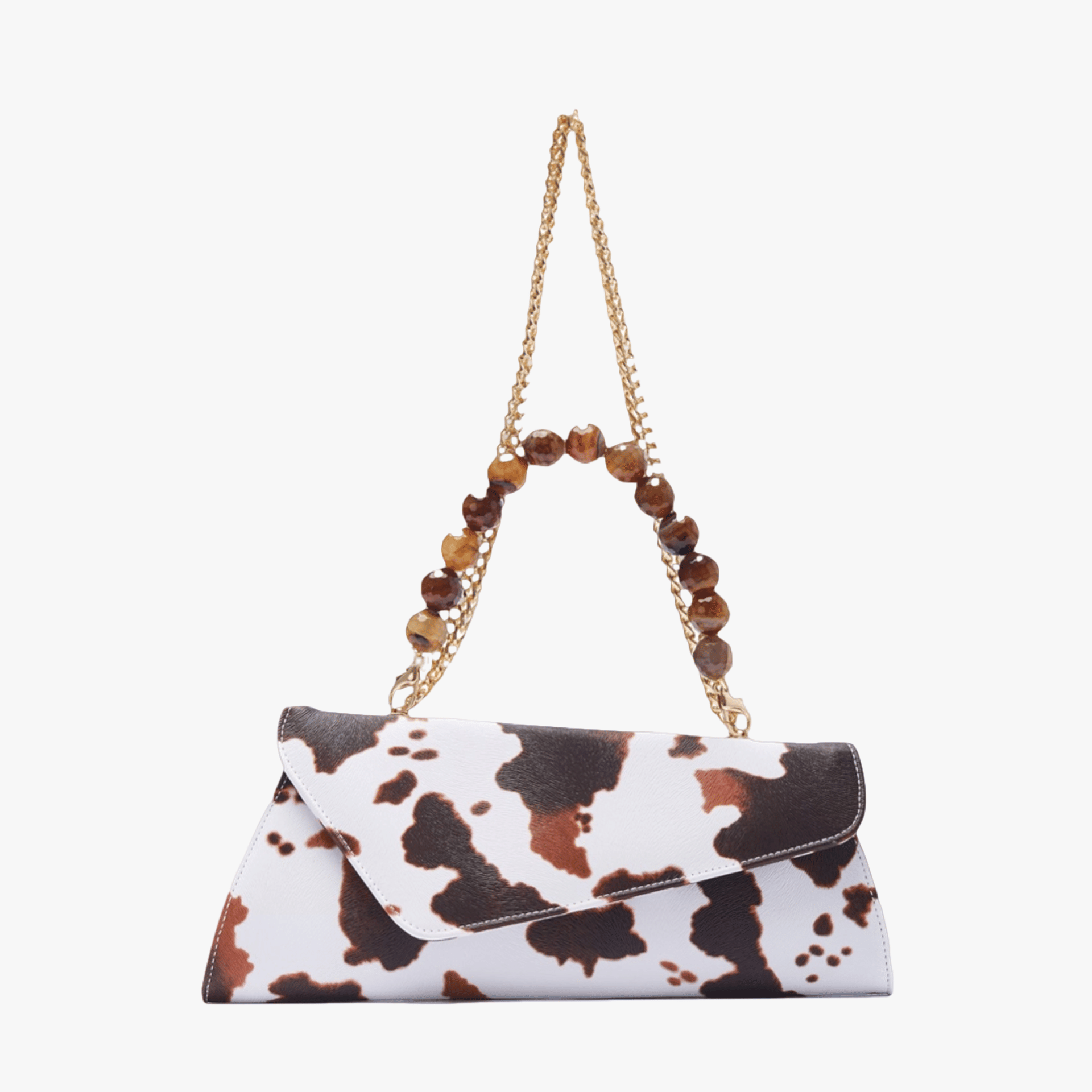 Ghalia - Brown Cow Print - Clutch made by ALIEL
