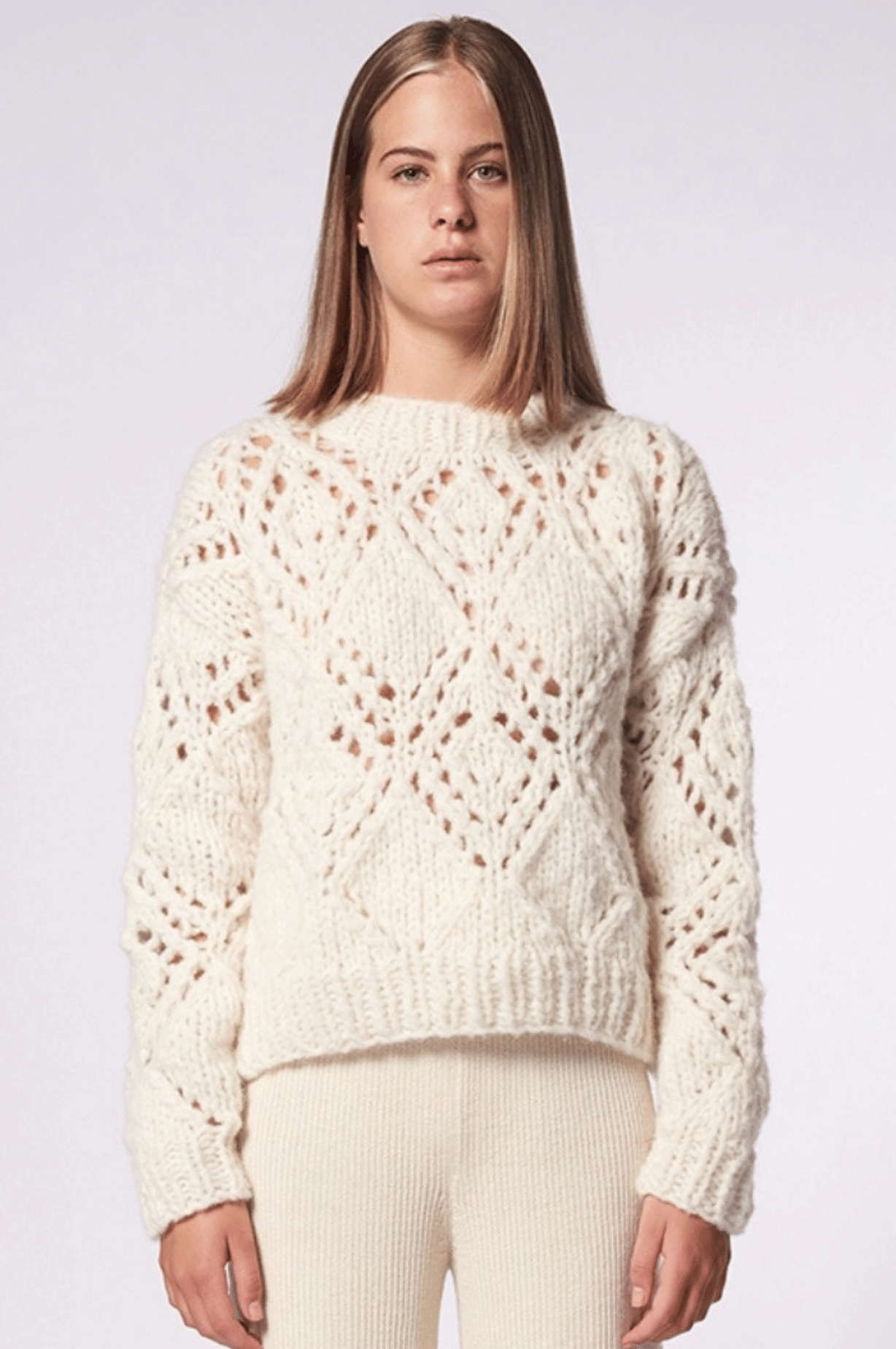PUYTU sweater in White made by AYNI
