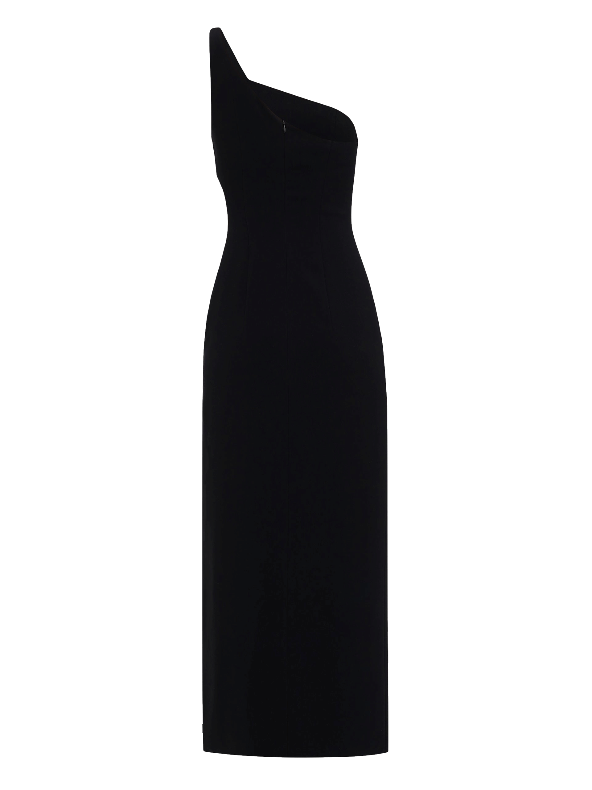 One-Shoulder Cutout Embellished Maxi Dress in Black made by NDS The Label