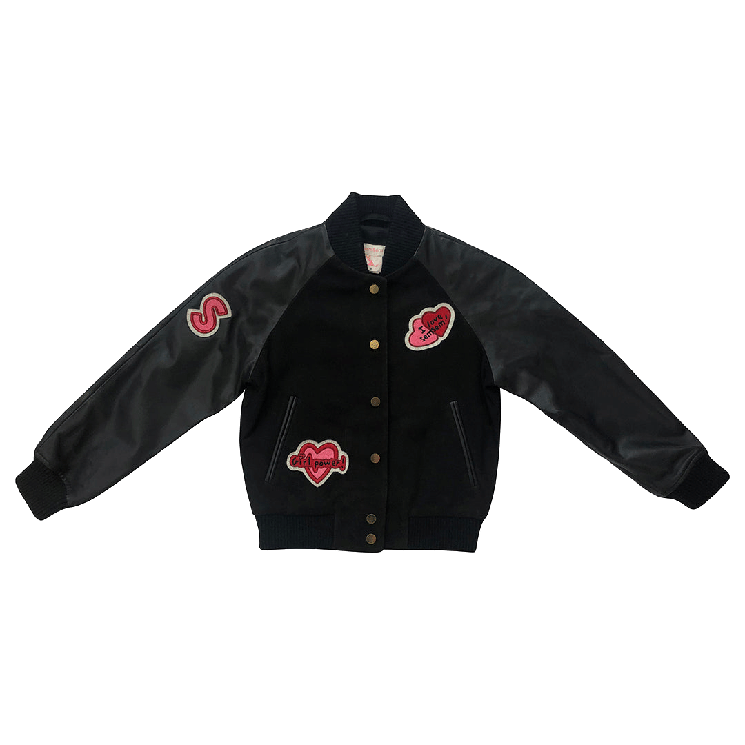 Hanna Leather Bomber Jacket - Black made by SEMSEM