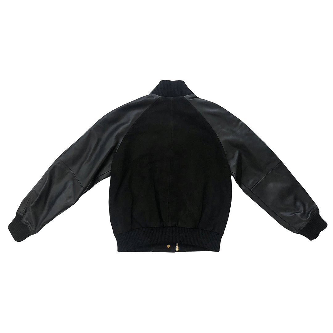 Hanna Leather Bomber Jacket - Black made by SEMSEM