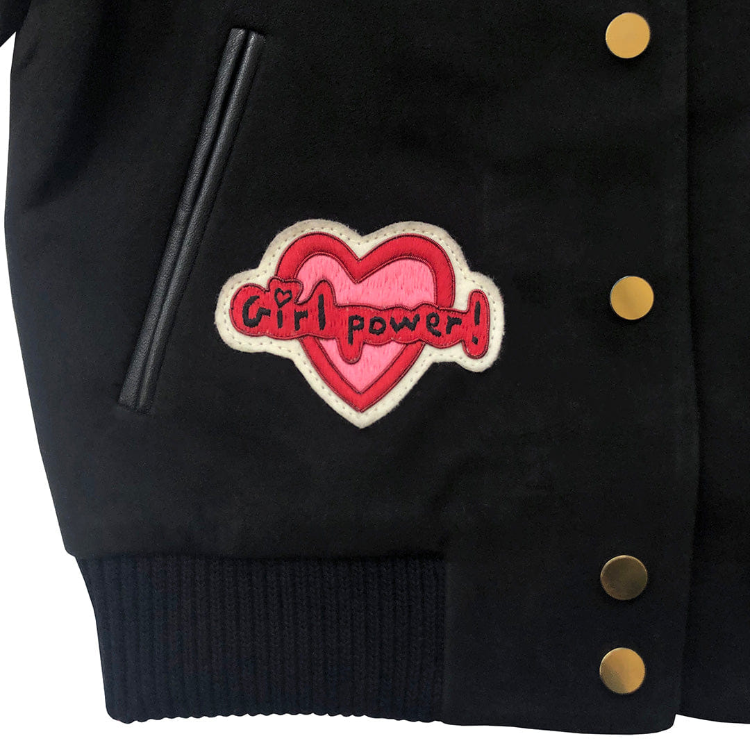 Hanna Leather Bomber Jacket - Black made by SEMSEM