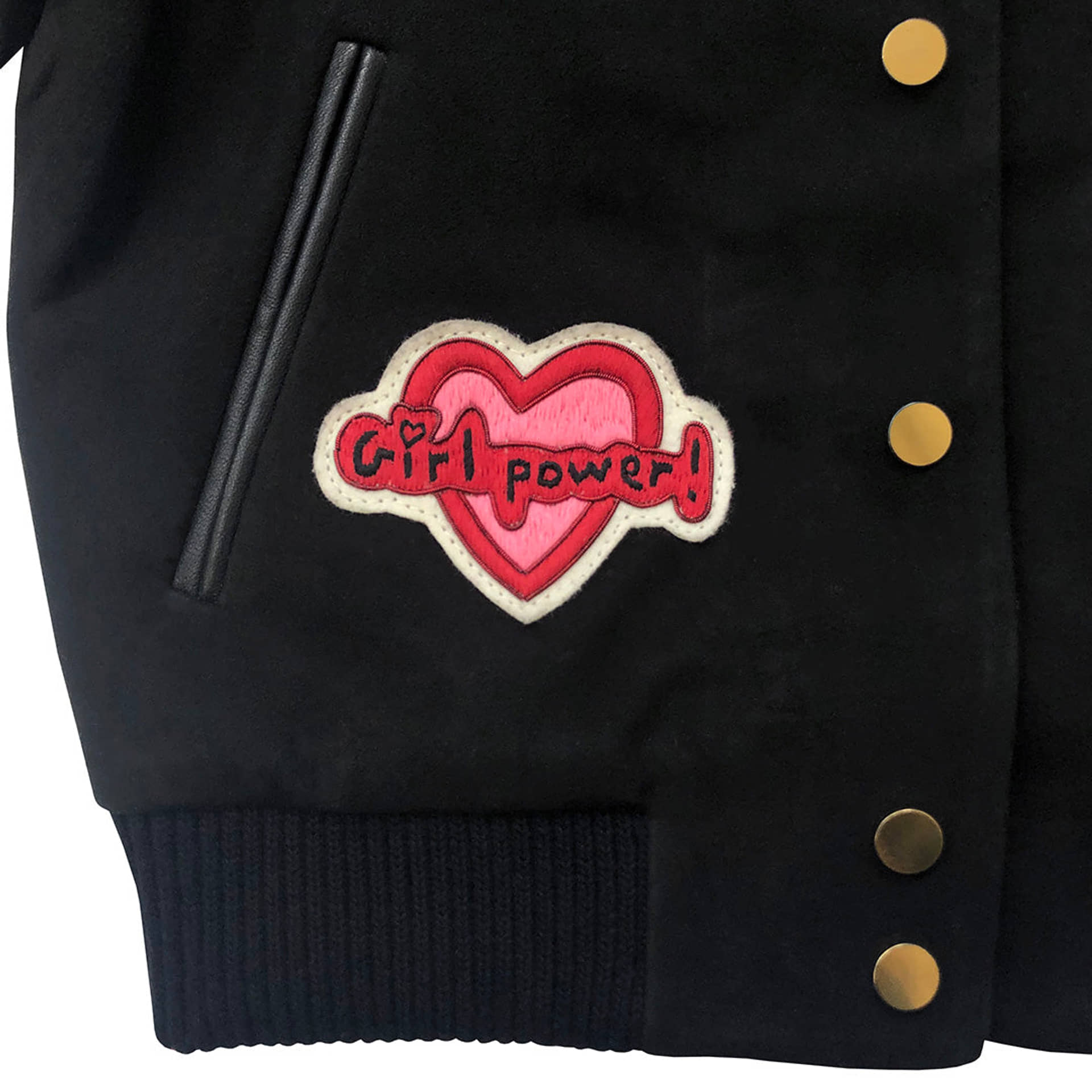 Hanna Leather Bomber Jacket - Black made by SEMSEM