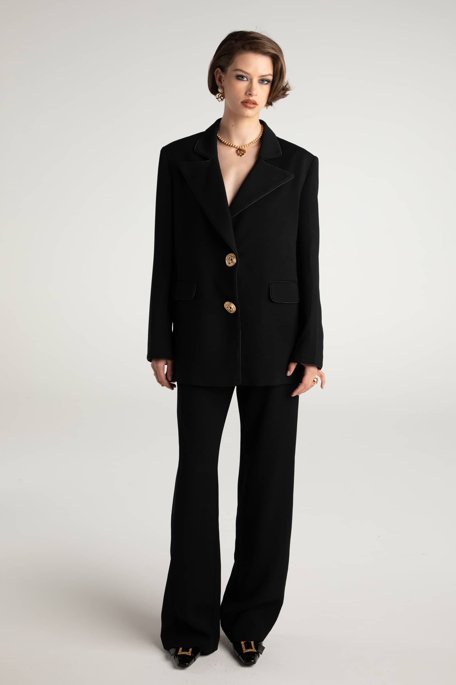 Brittany Suit Jacket in Black made by Nana Jacqueline