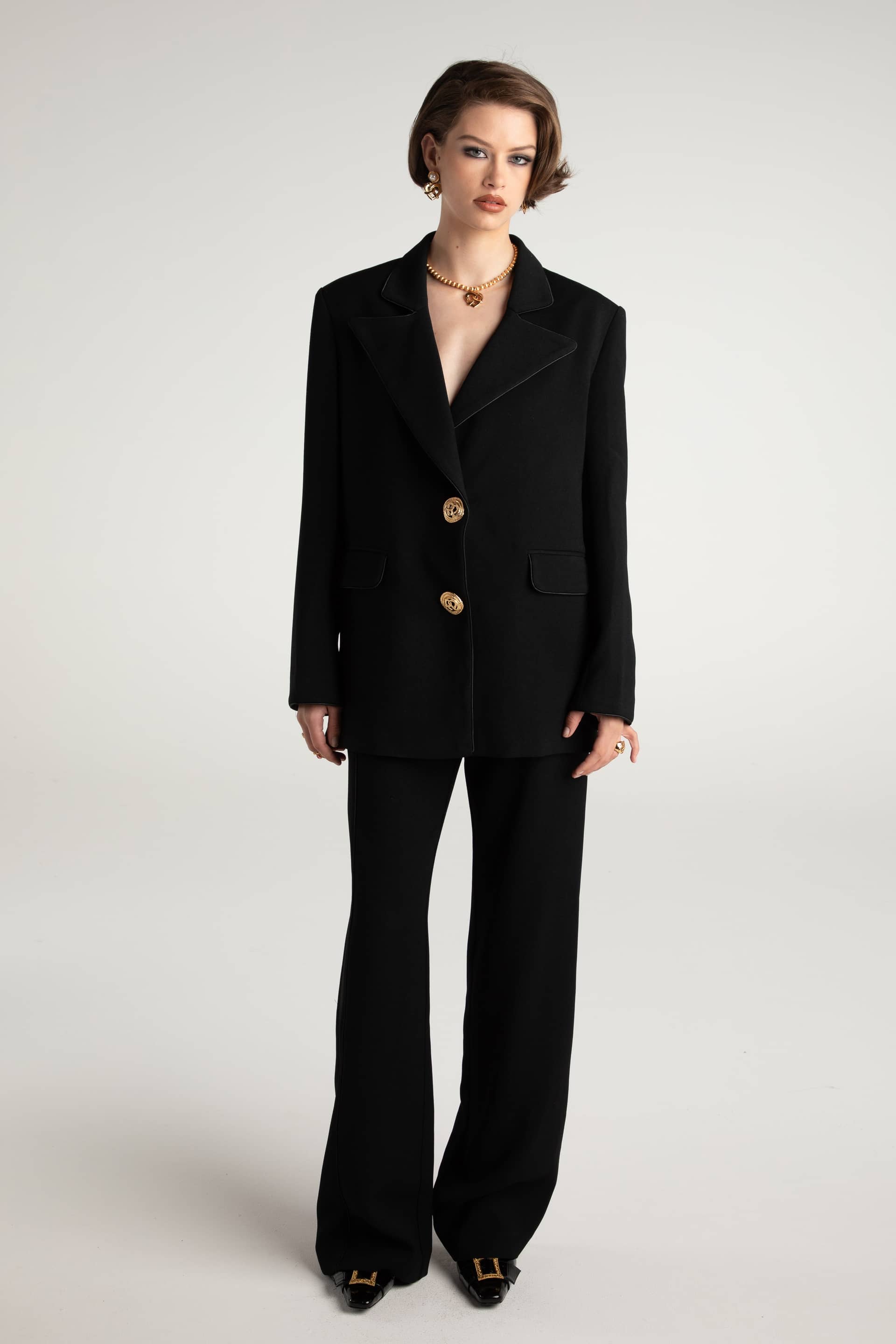 Brittany Suit Jacket in Black made by Nana Jacqueline